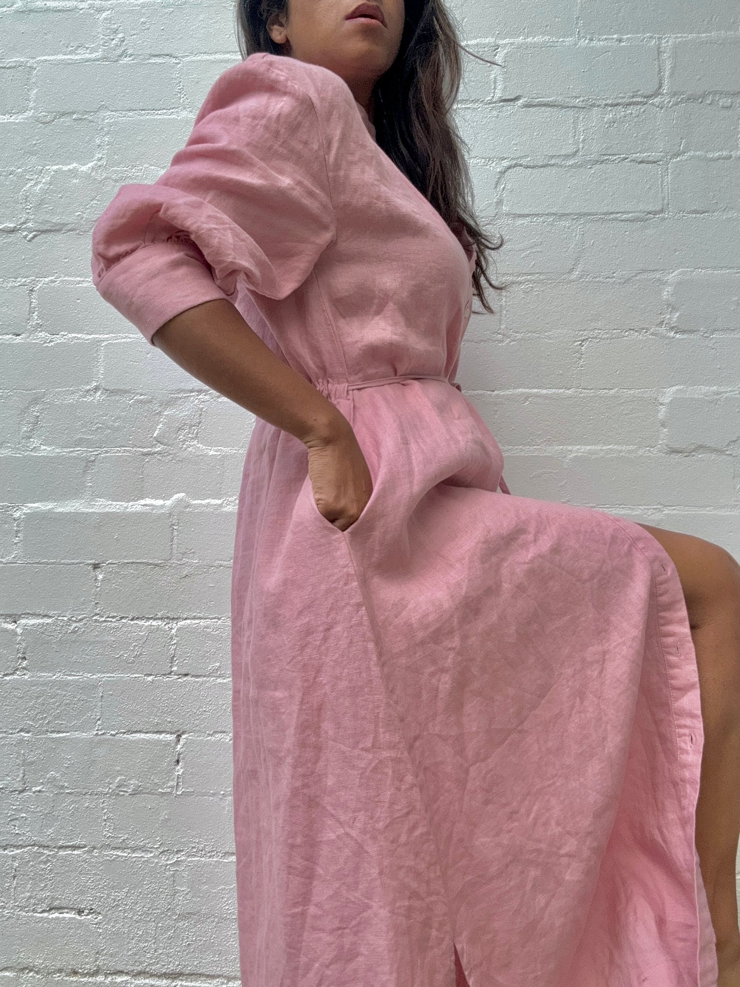 Avenue Linen Shirt Dress