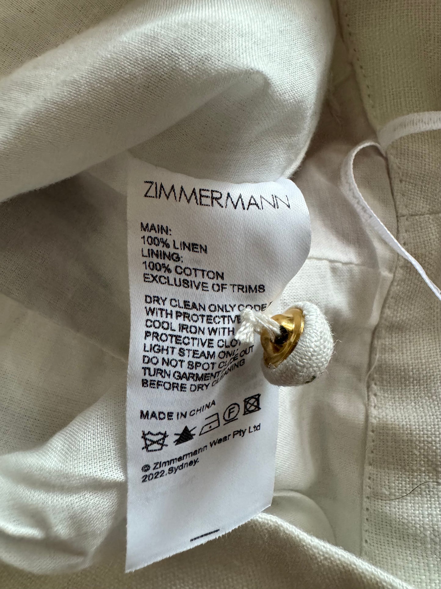 Zimmermann Jude Buttoned Tuck Shorts