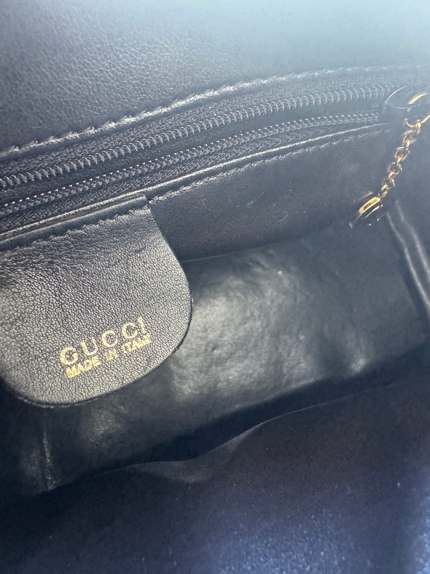 Vintage GUCCI Bamboo Top Handle Bag – Black Leather