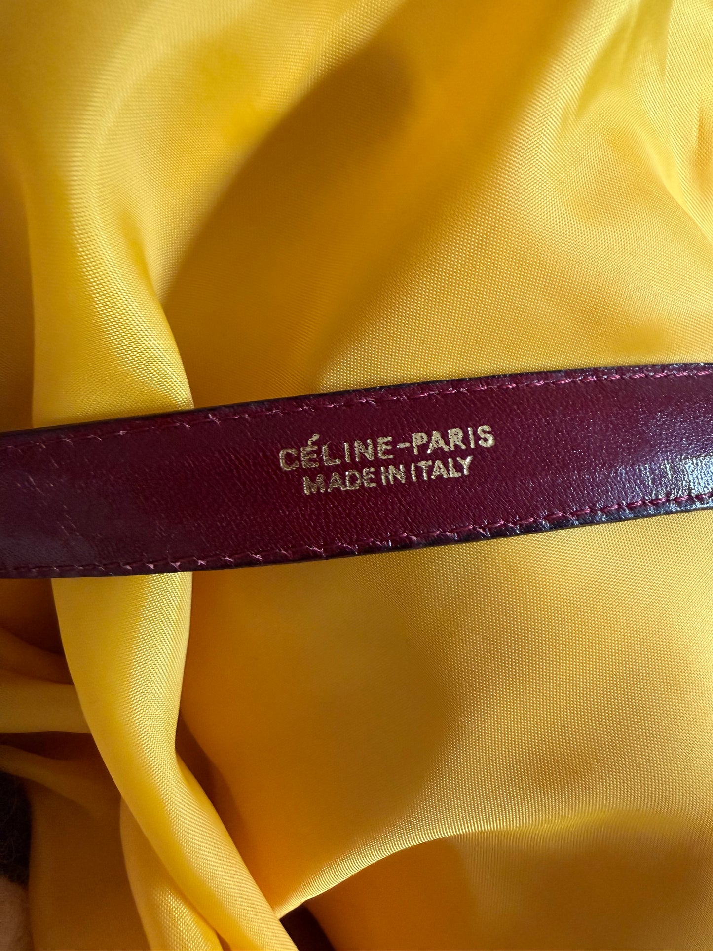 Vintage CELINE Carriage Belt - Bordeaux