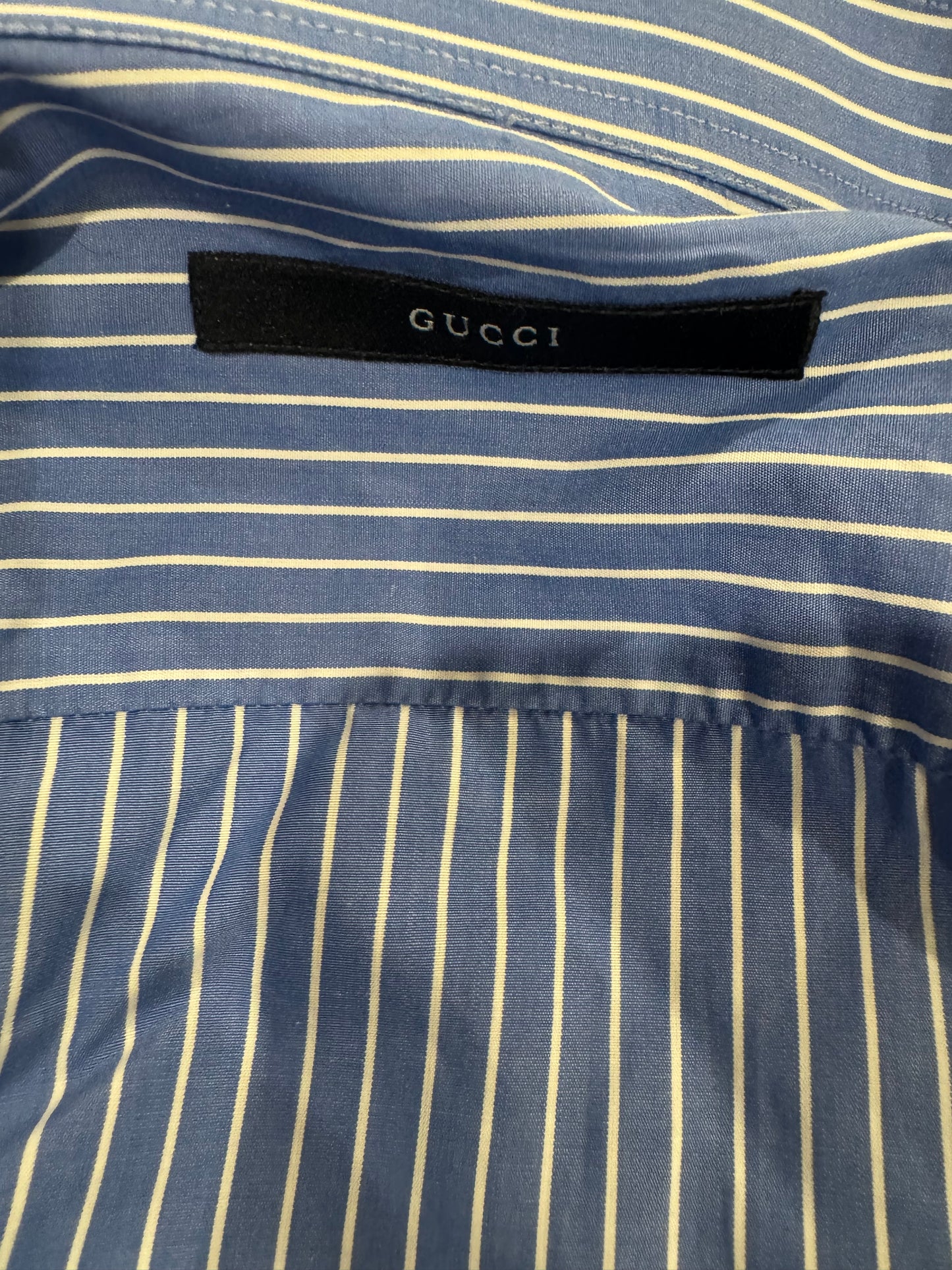 GUCCI Stripe Cotton Shirt - Blue