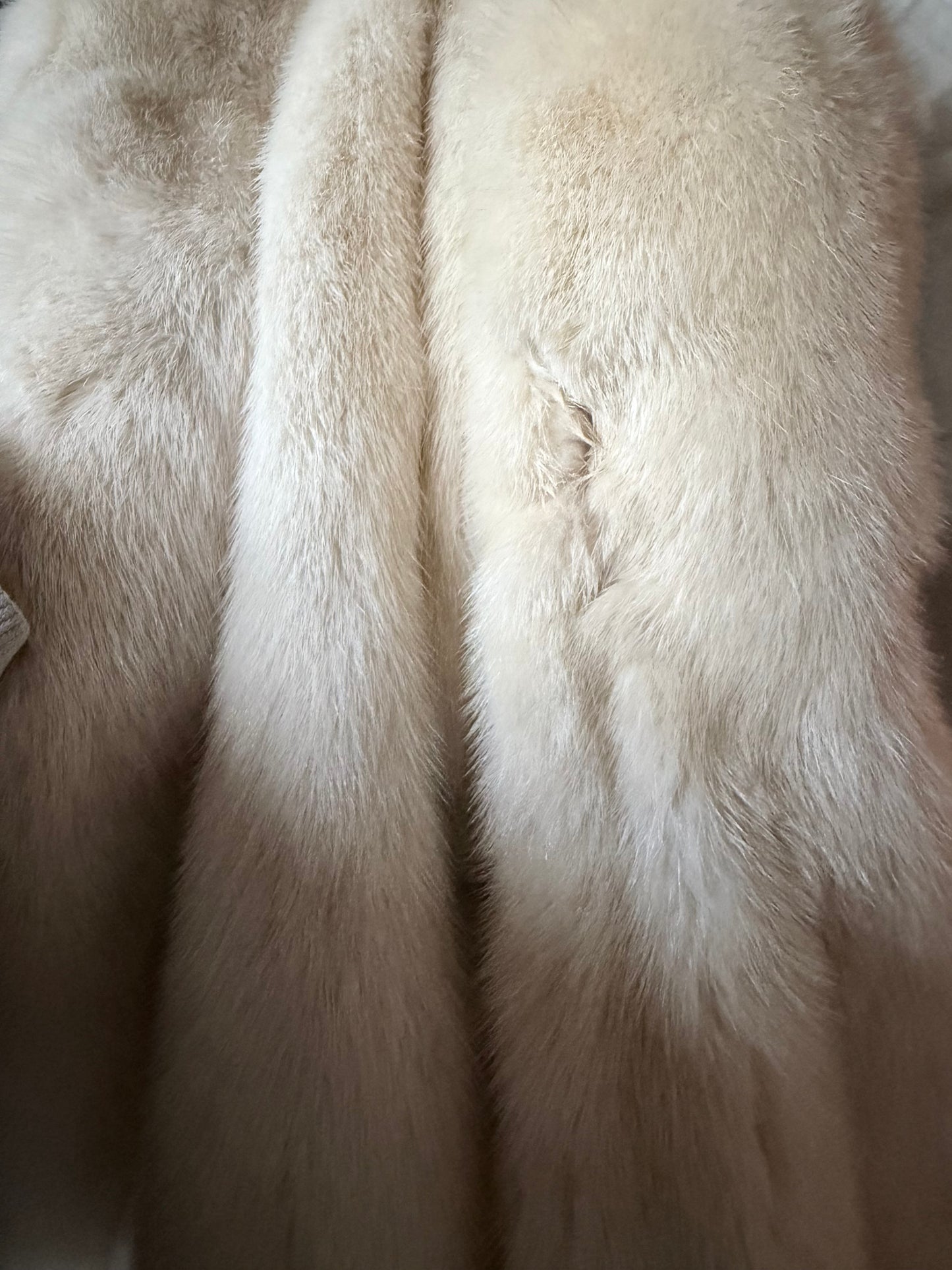 Vintage Cream long fur coat