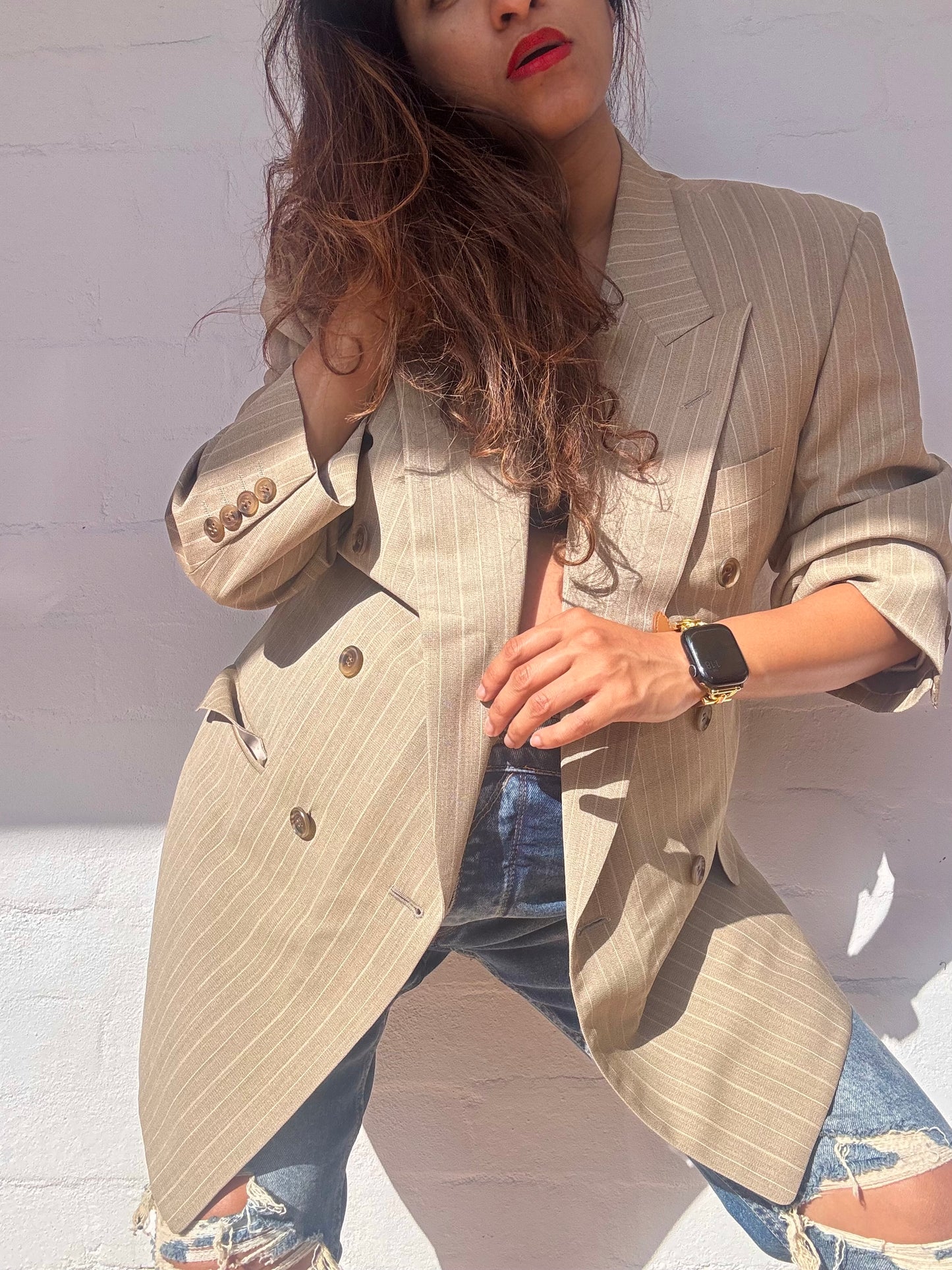 Vintage Christian Dior Double Breasted Wool Suit