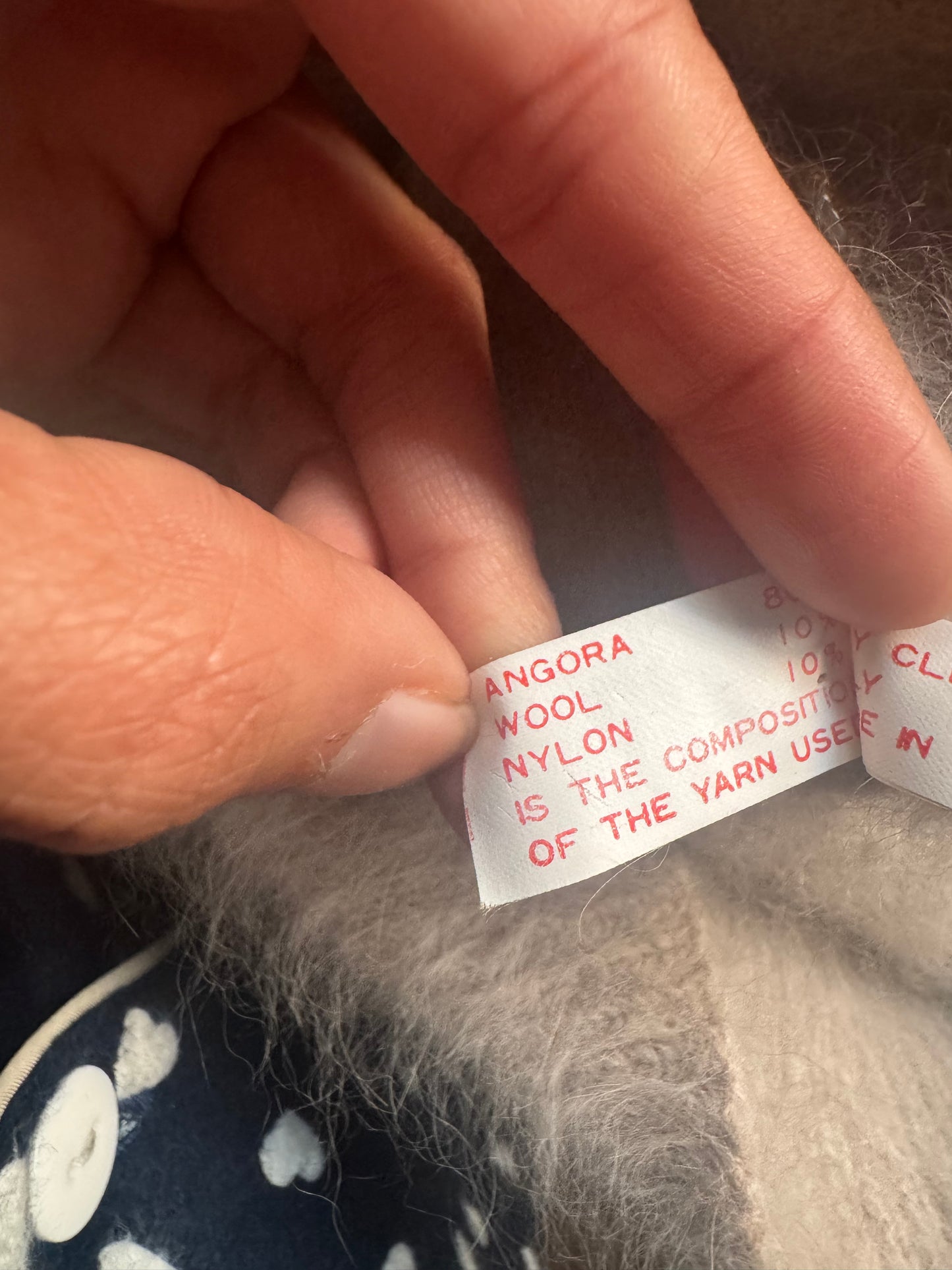 Vintage Angora Cardigan - Taupe