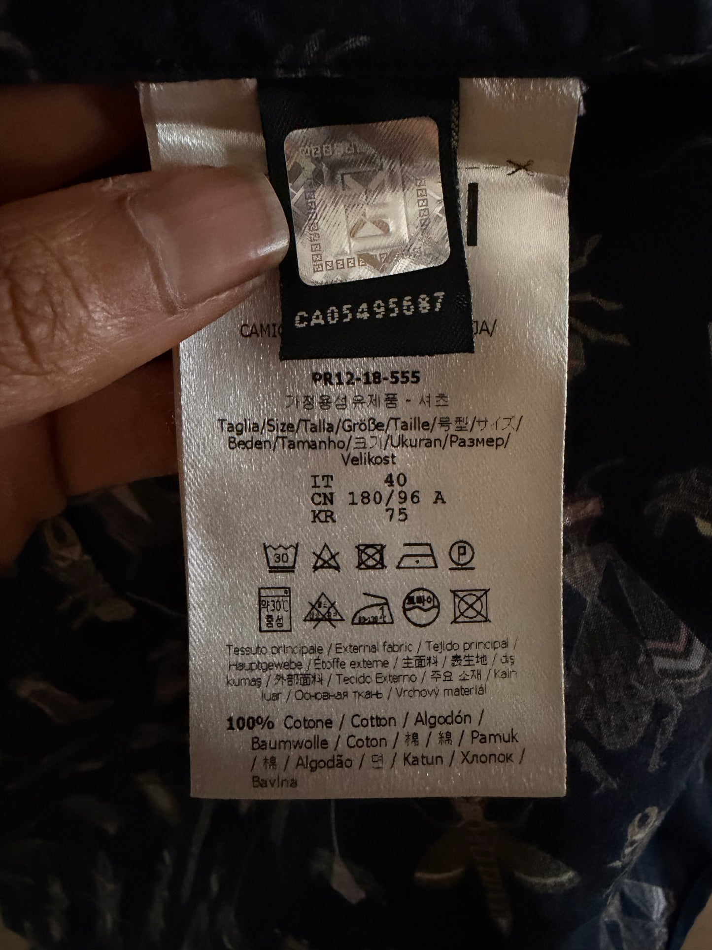 Rare Fendi Cotton Shirt - Bug Print