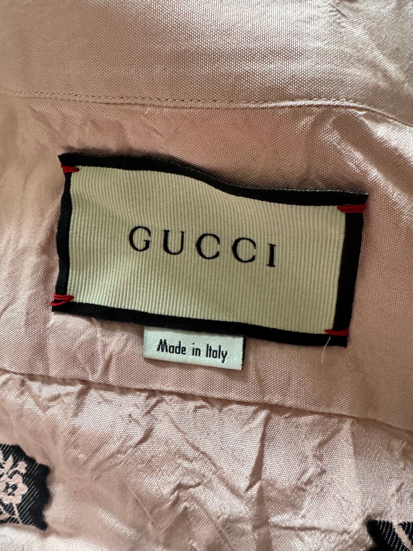 GUCCI Silk Bee & Flower Shirt