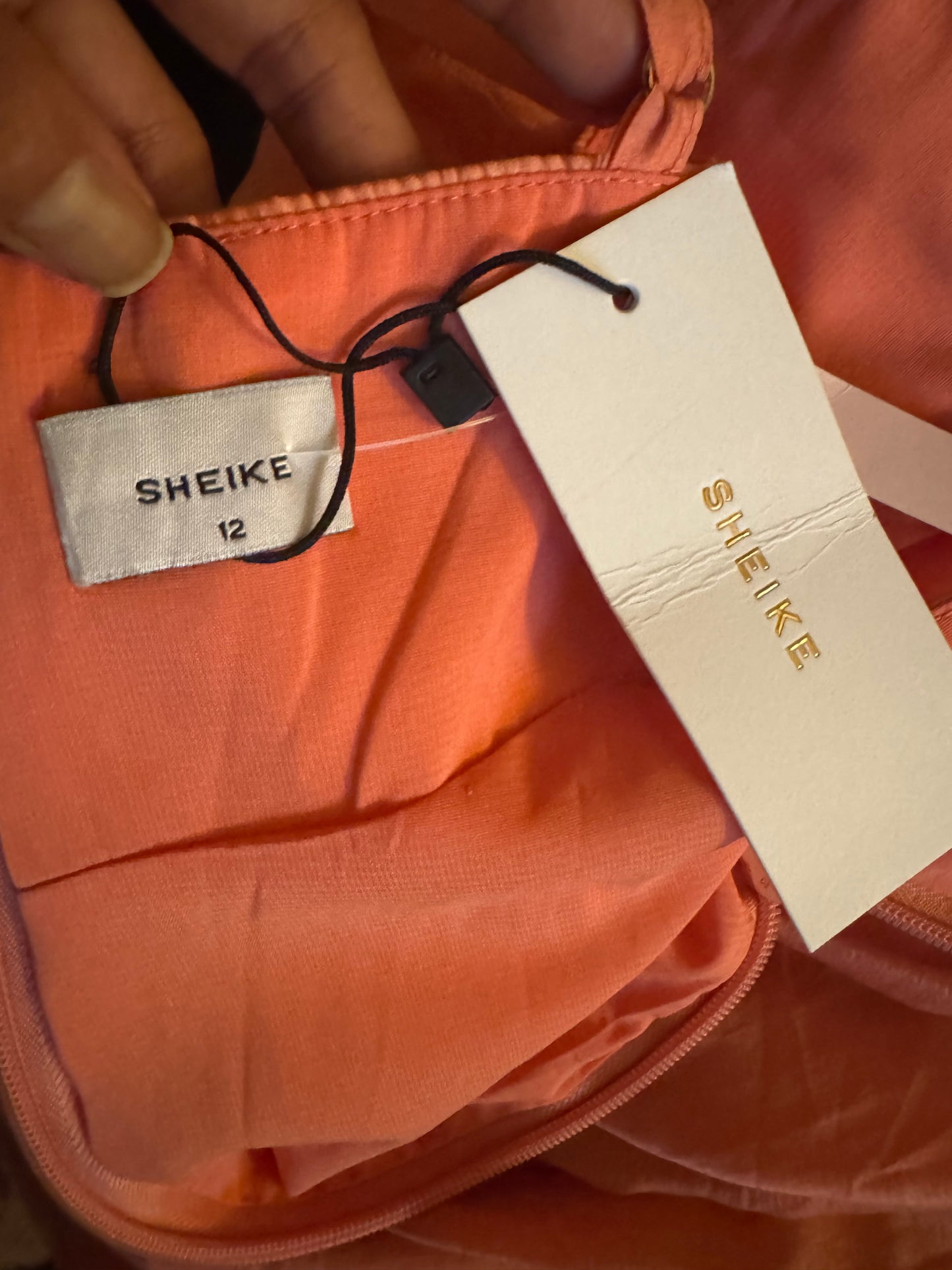 BNWT Sheike Grace Maxi Dress In Peach / Coral