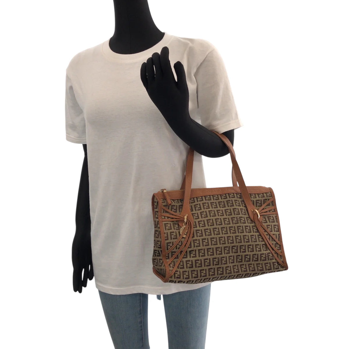 Fendi Zucchino Canvas Triple-Strand Tote Bag