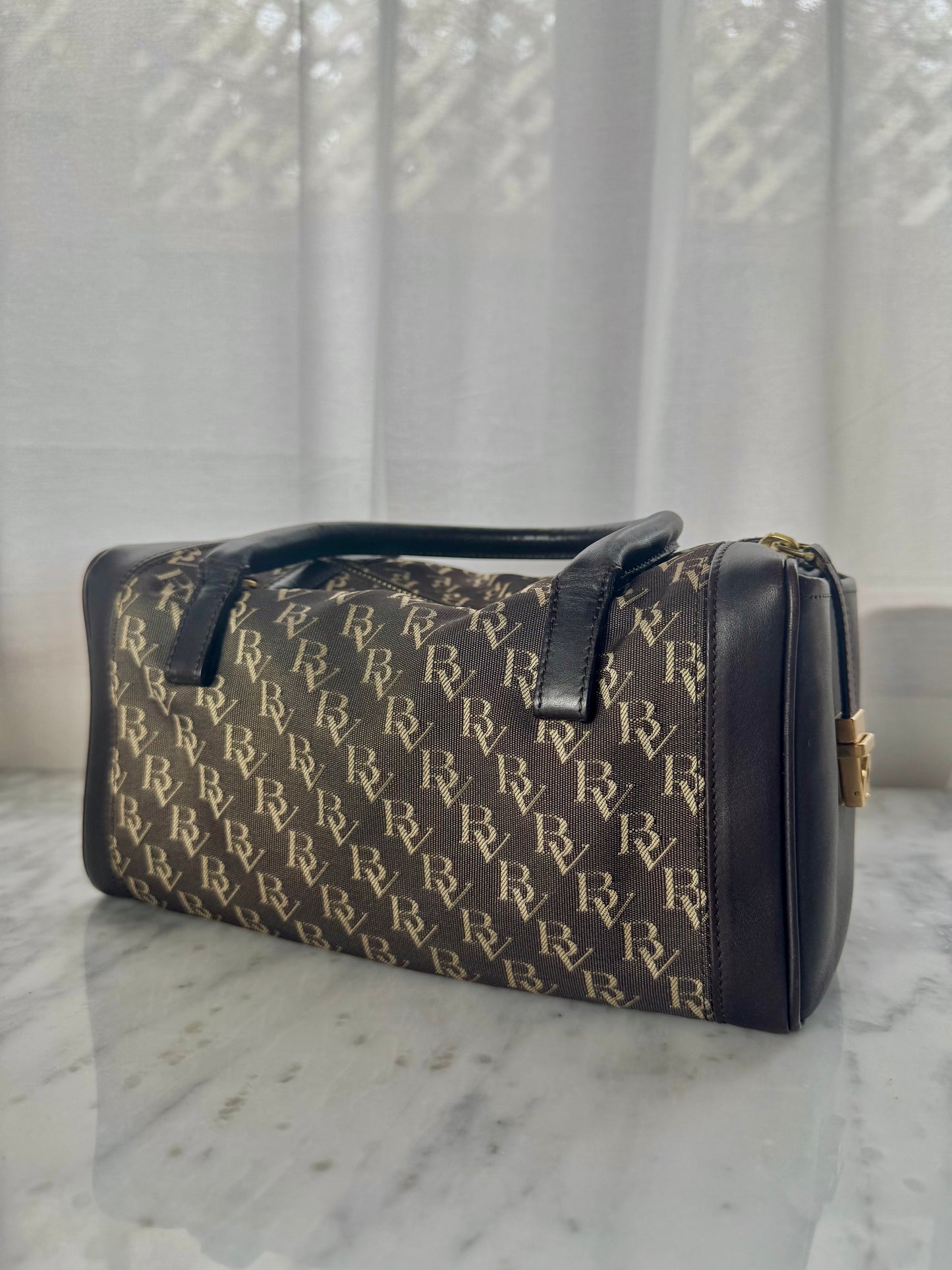 Bottega Veneta Brown Signature Boston Bag