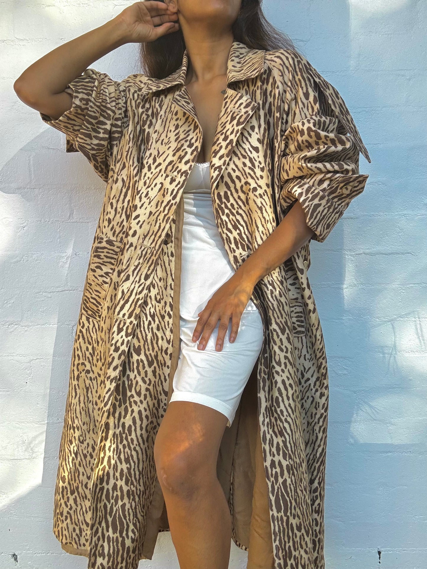 Zimmermann - Espionage leopard-print denim trench coat