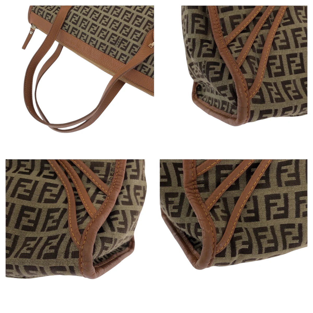Fendi Zucchino Canvas Triple-Strand Tote Bag