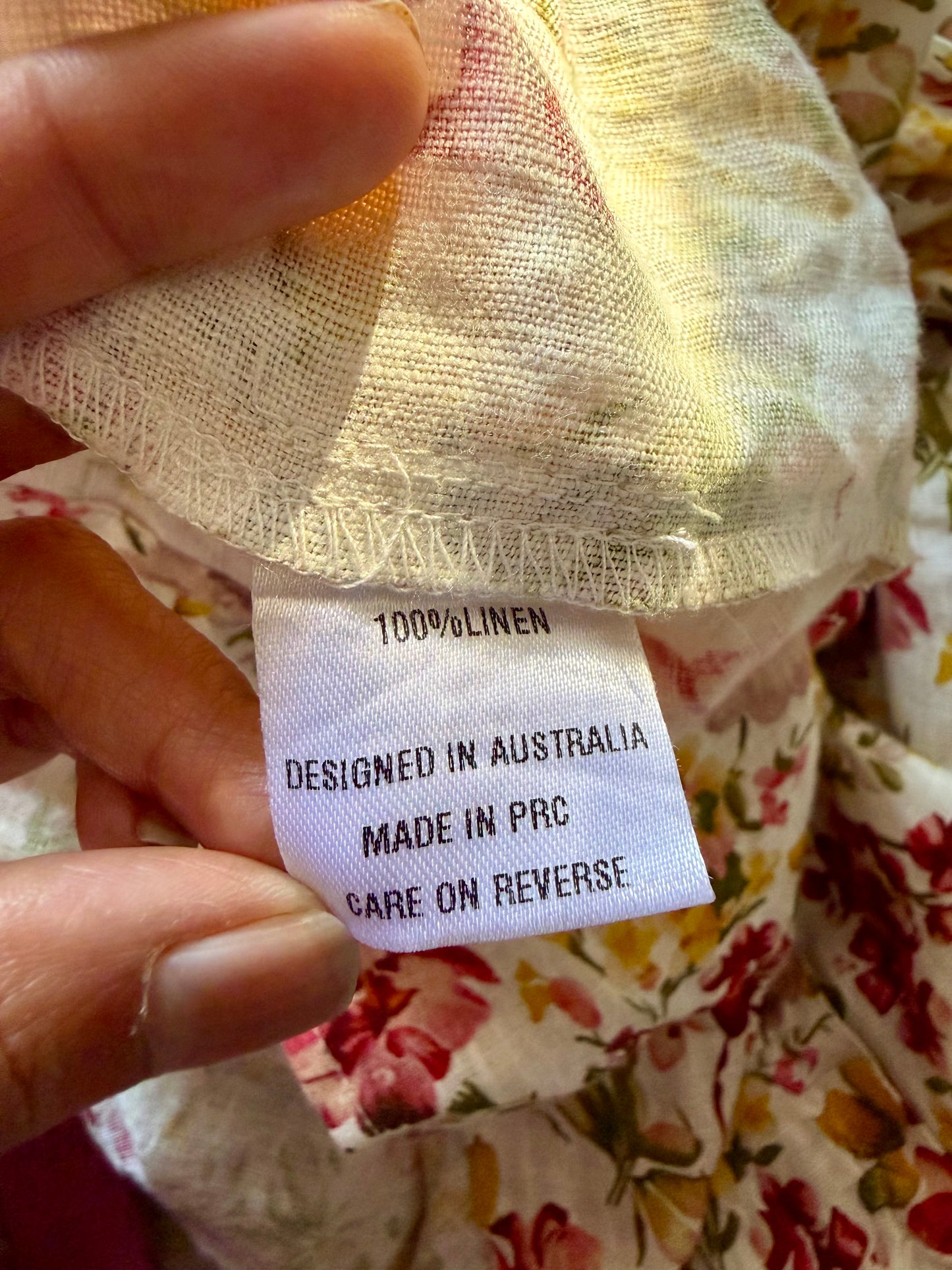 La Boheme Aurelia Floral Long Sleeve Linen Maxi