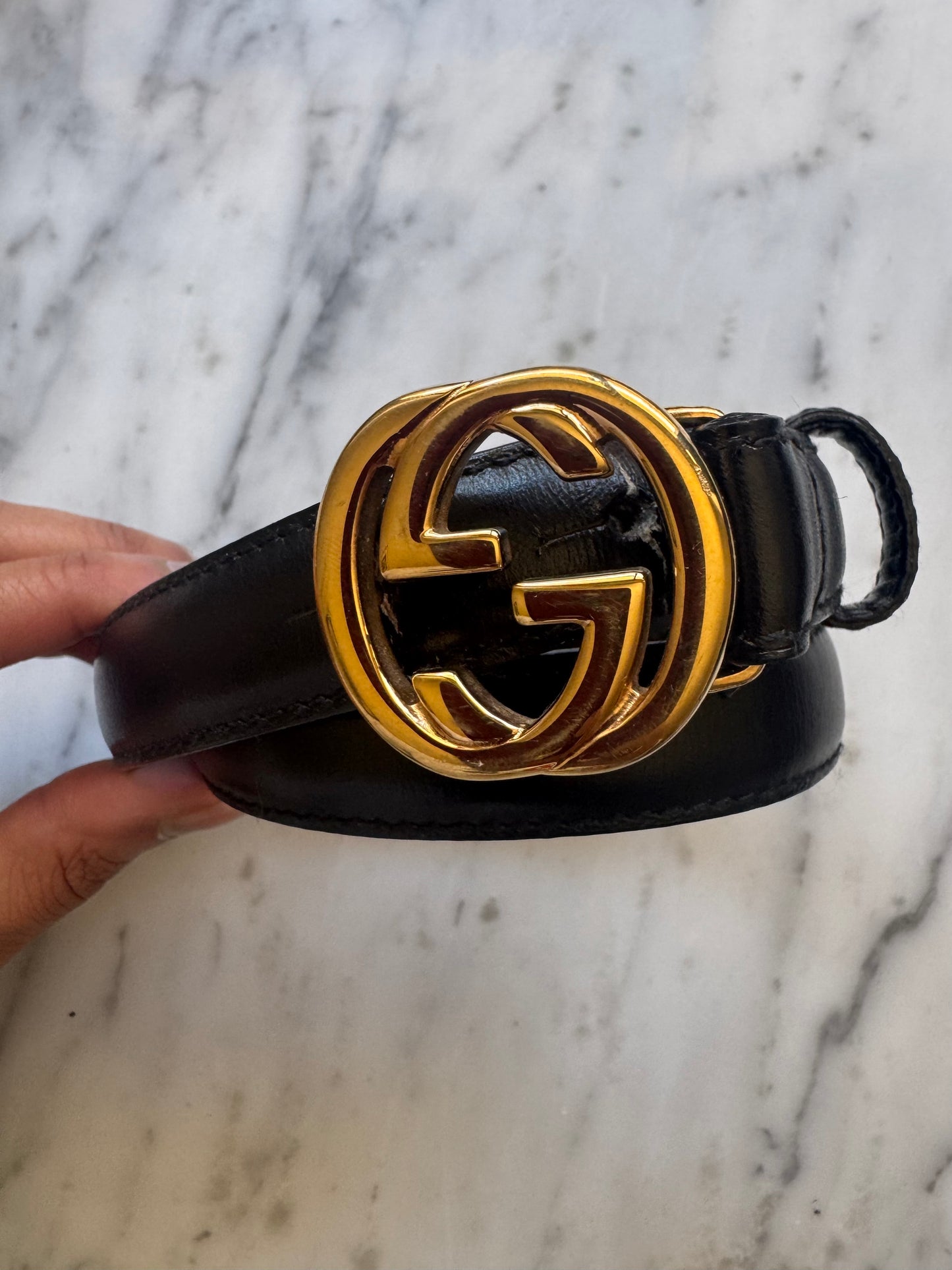 GUCCI Interlocking Leather Belt