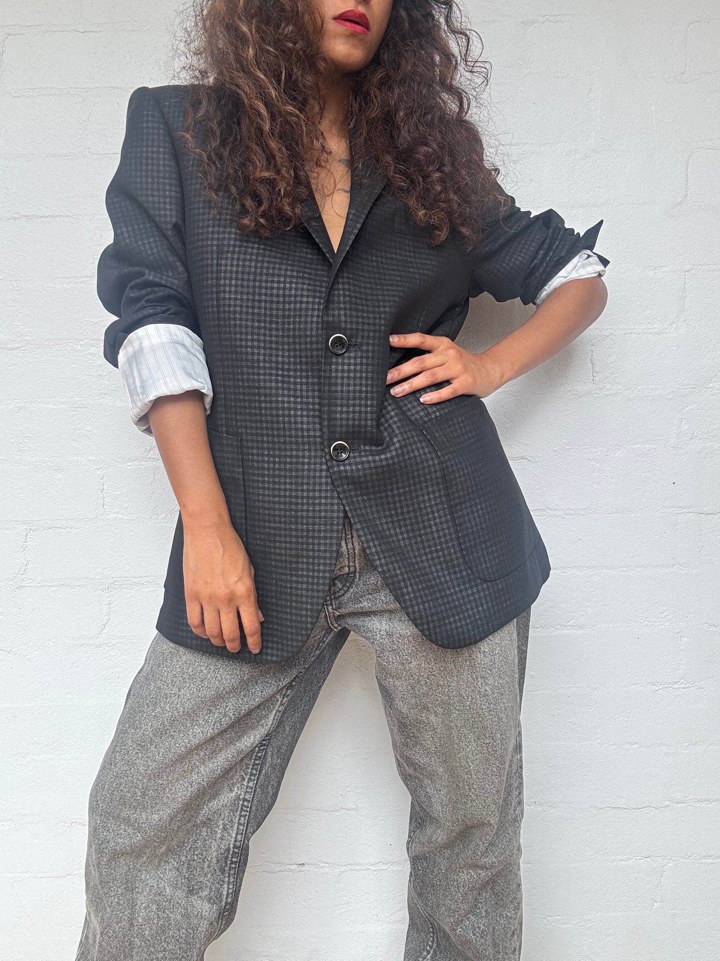 Balmain Check Blazer