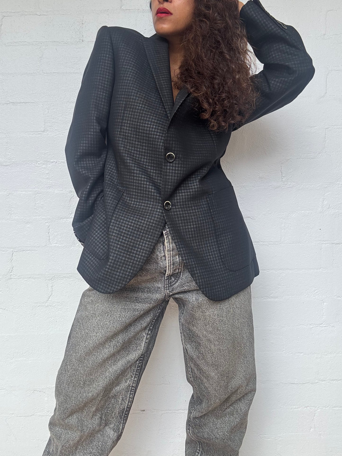 Balmain Check Blazer