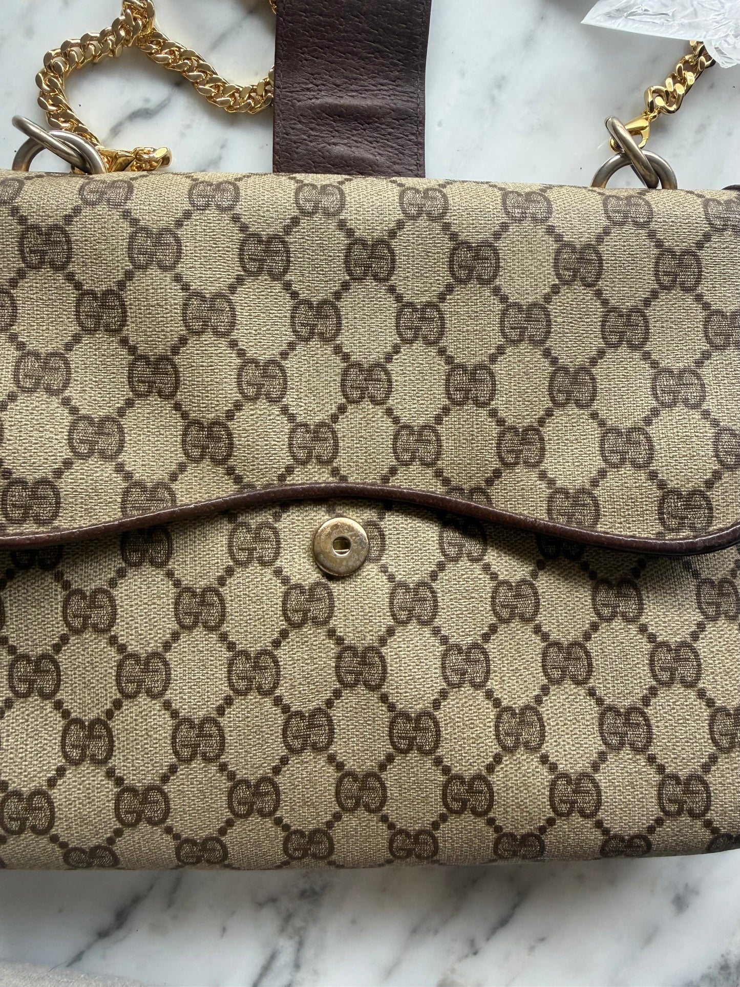 Vintage Gucci Monogram Crossbody Bag