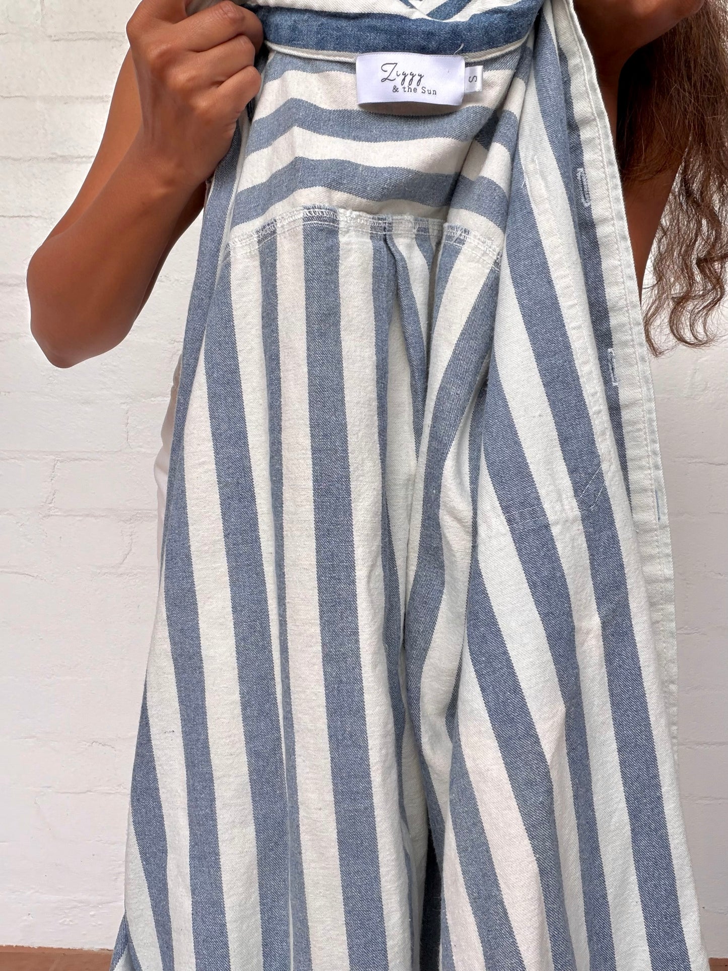 Oversized Striped Denim Cotton Shirt