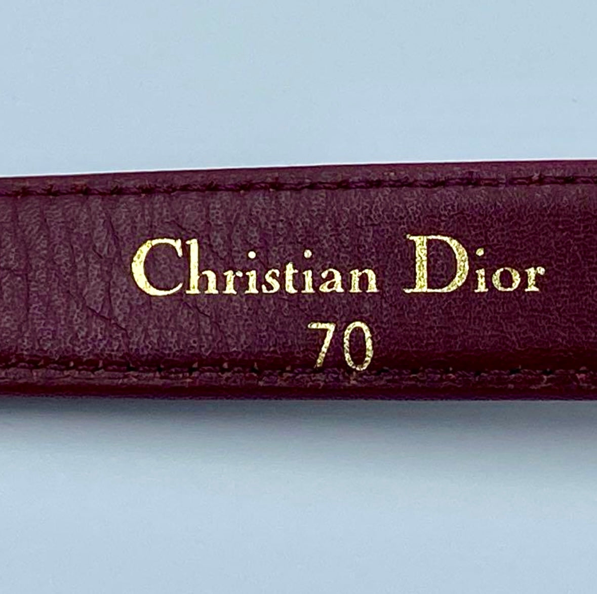 Vintage Christian Dior Bordeaux Leather Belt