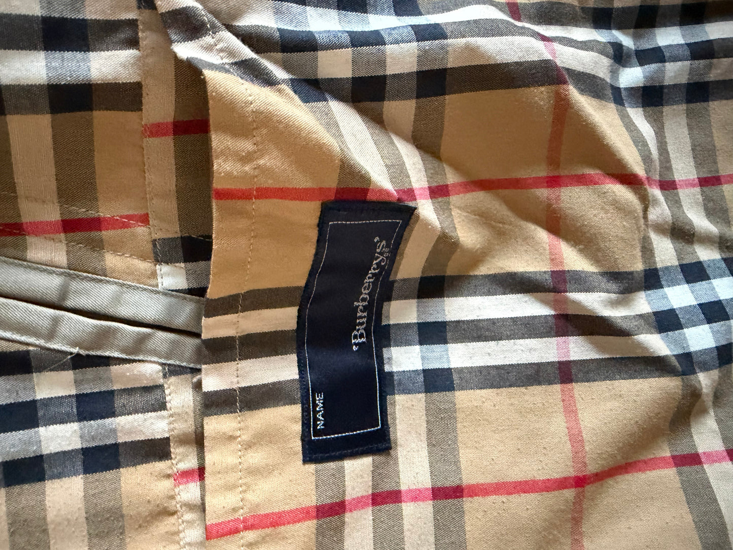 Burberry Double Breasted Trench Coat - Khaki