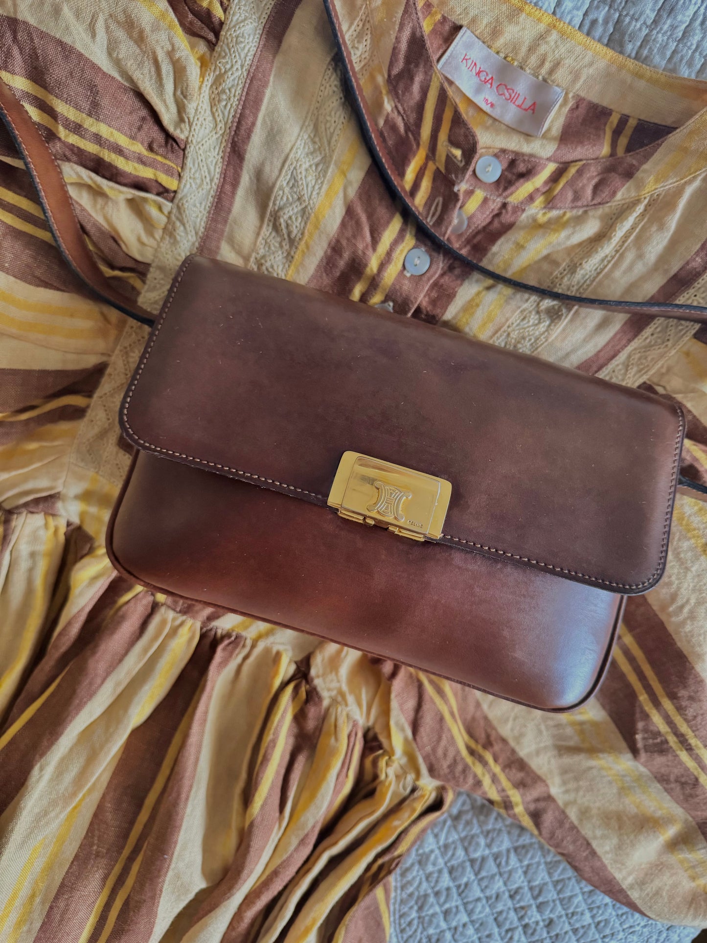 Rare Authentic Vintage Celine Triomphe Bag