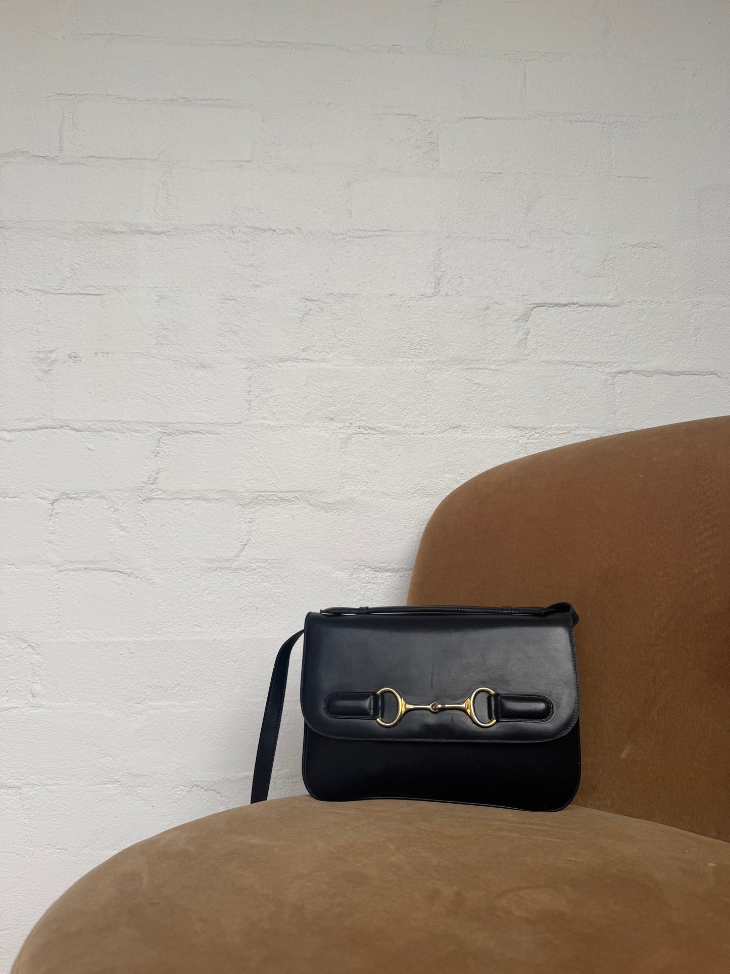 Vintage Céline Horsebit Leather Shoulder Bag