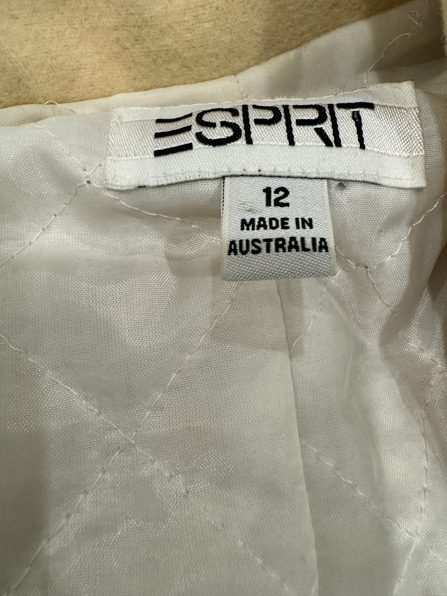 Vintage Esprit Padded Cashmere Blend Coat