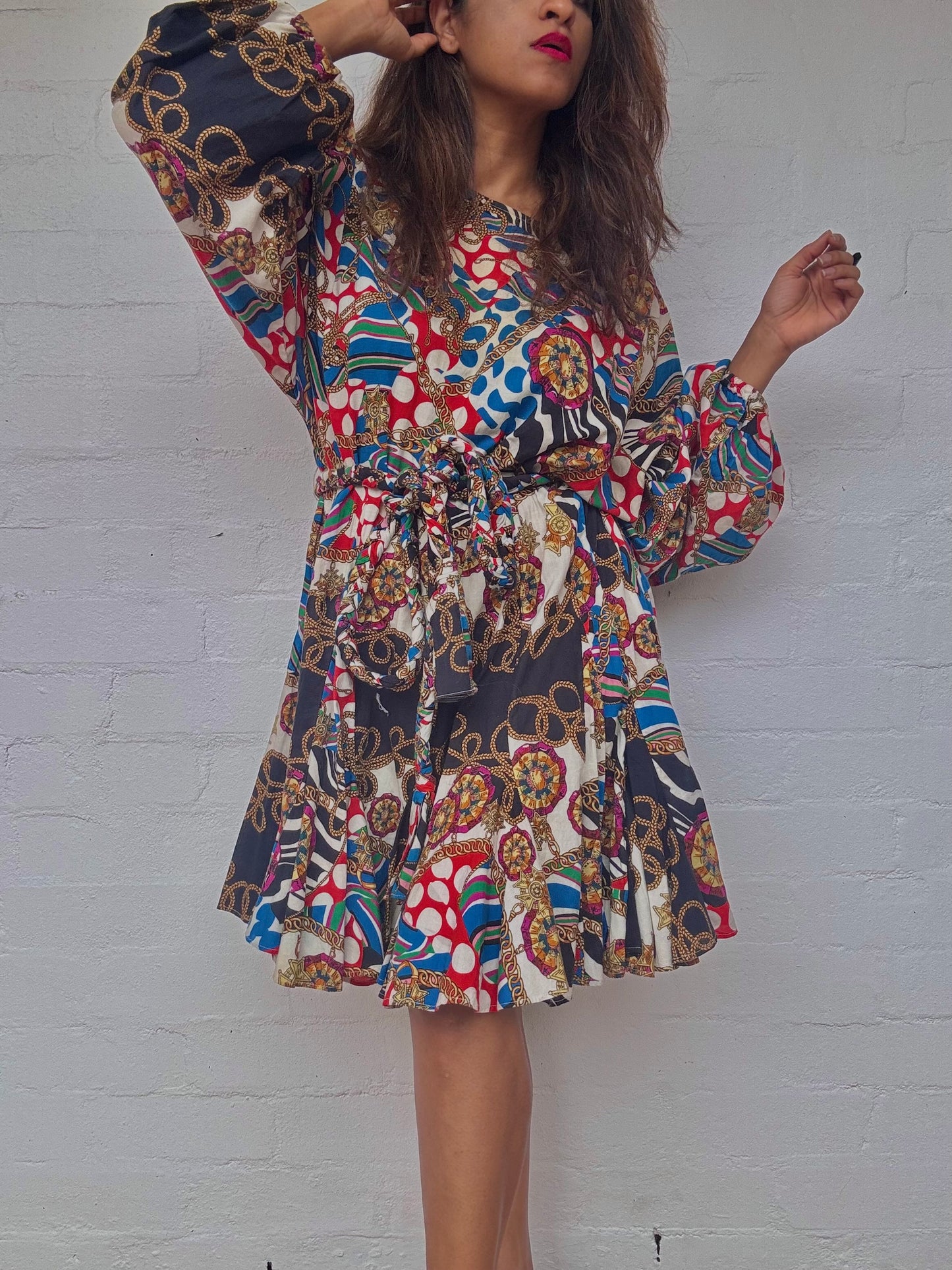 RHODE Caroline Chain Print Mini Dress
