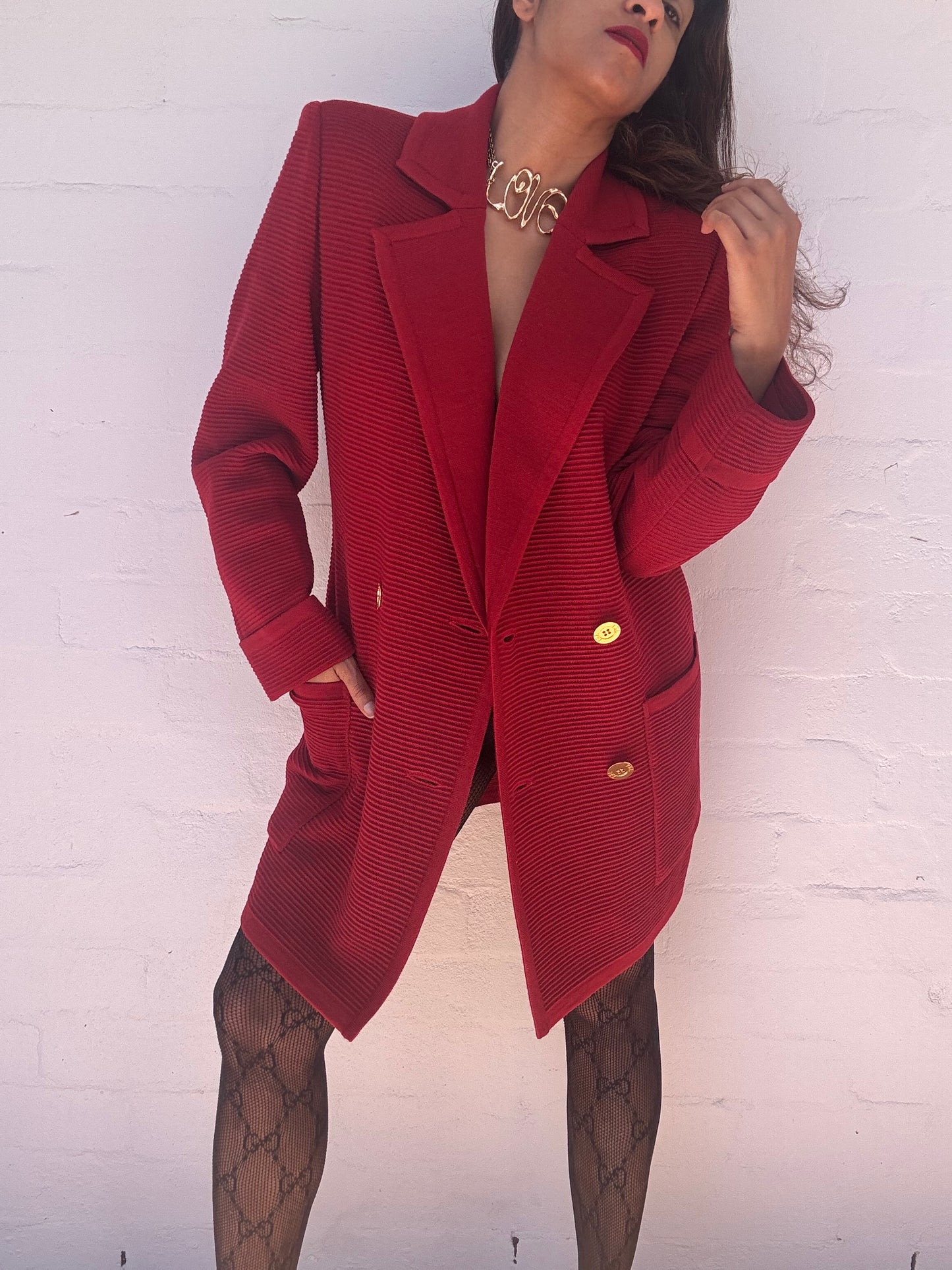 Rare YSL Wool Knit Blazer
