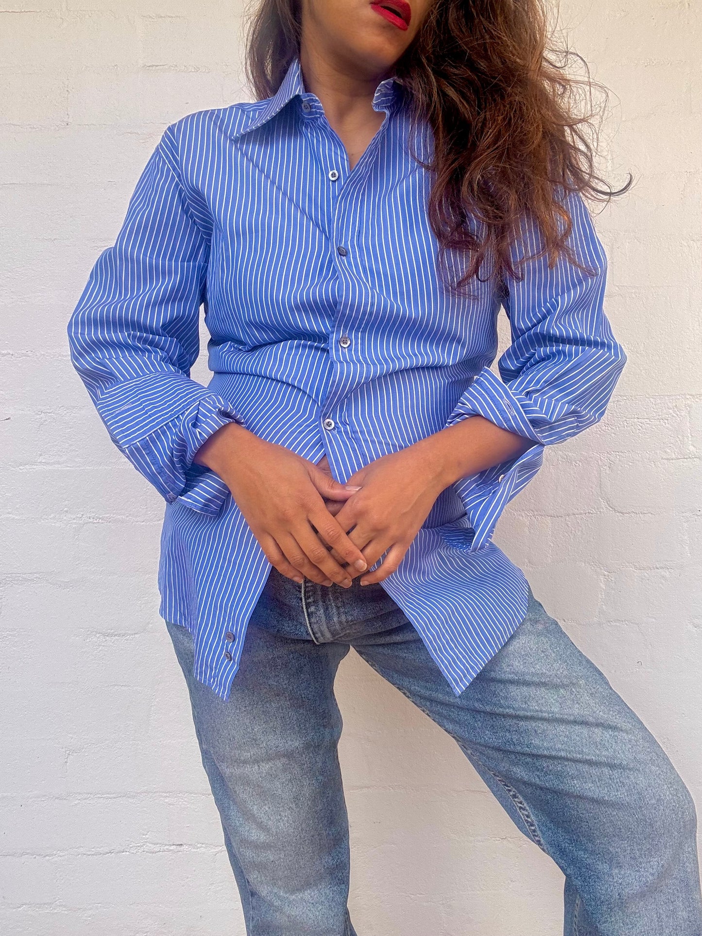 GUCCI Stripe Cotton Shirt - Blue