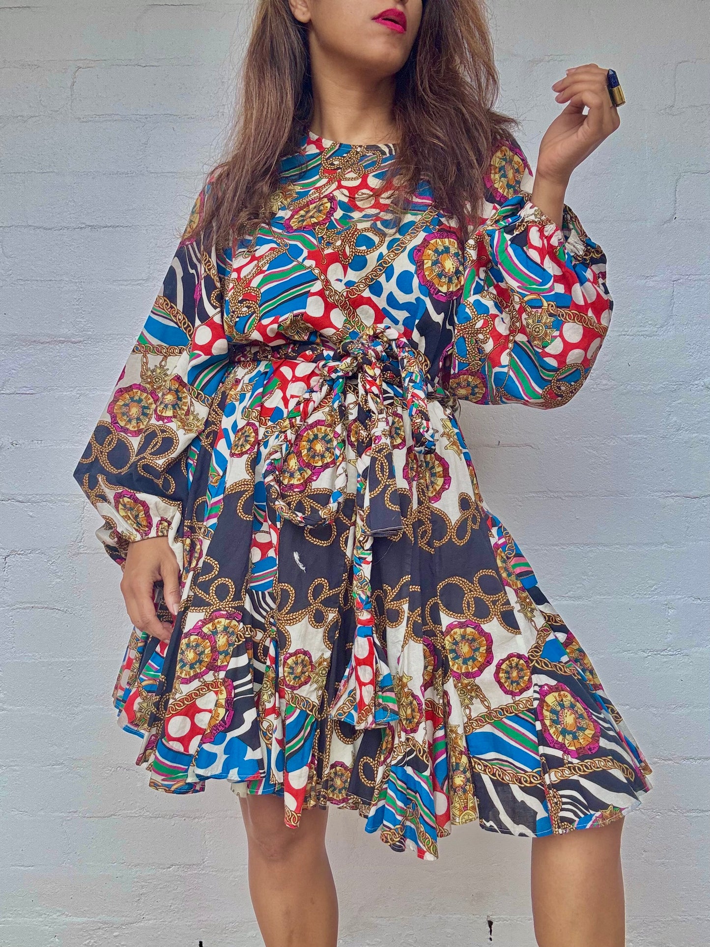 RHODE Caroline Chain Print Mini Dress