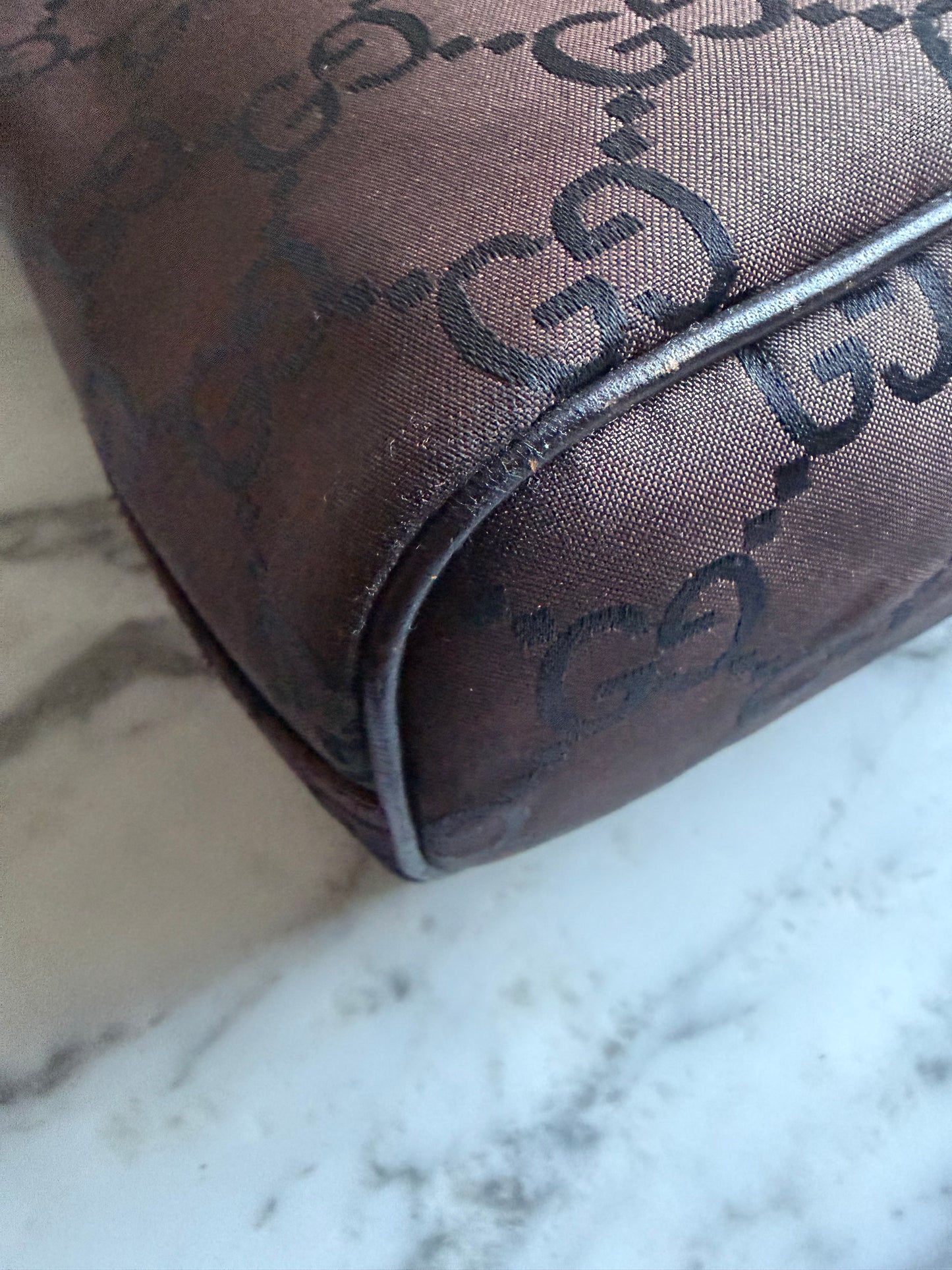 Vintage Gucci Nylon Bag - Dark Brown