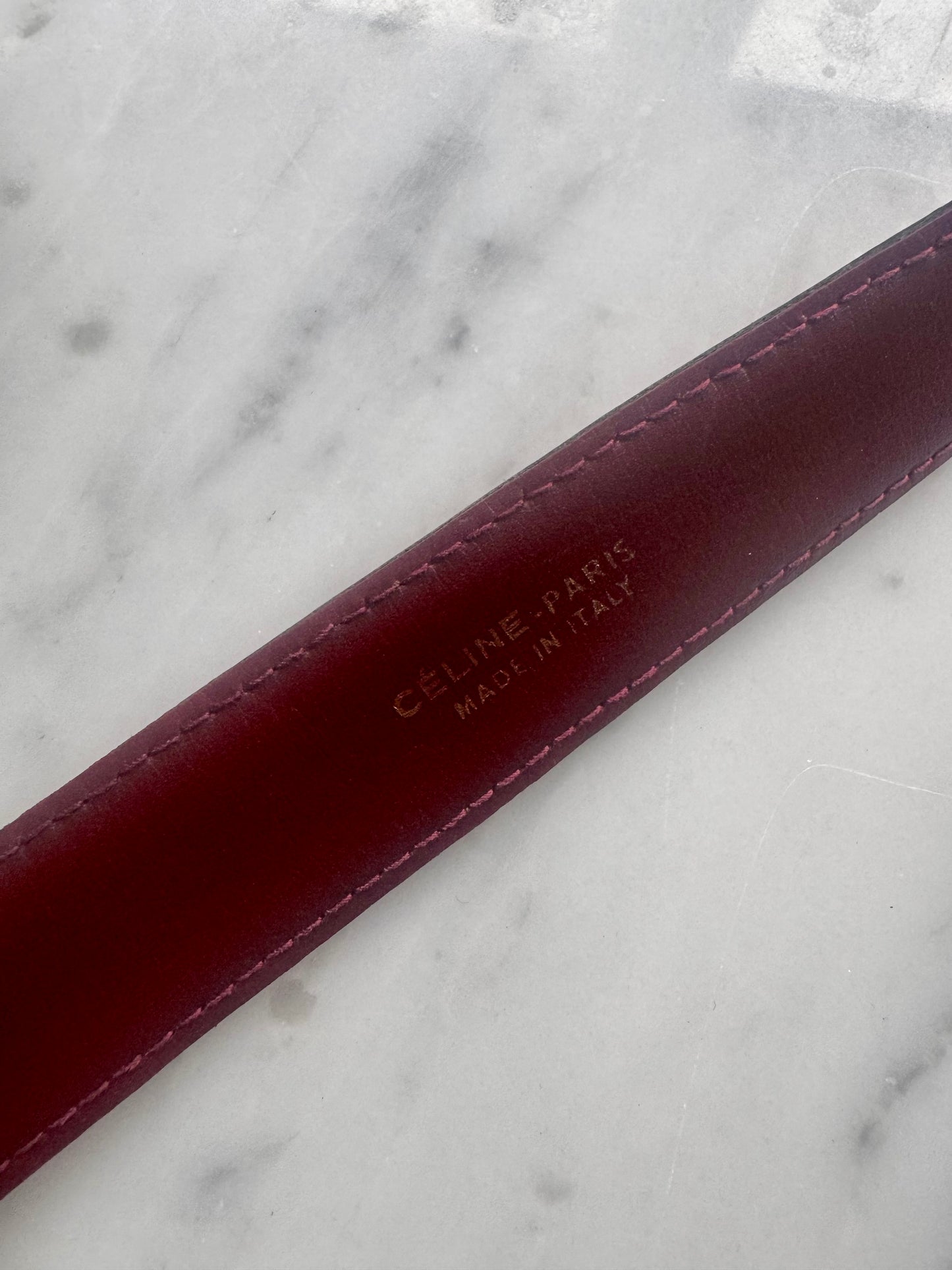 Vintage CELINE Carriage - Bordeaux Belt