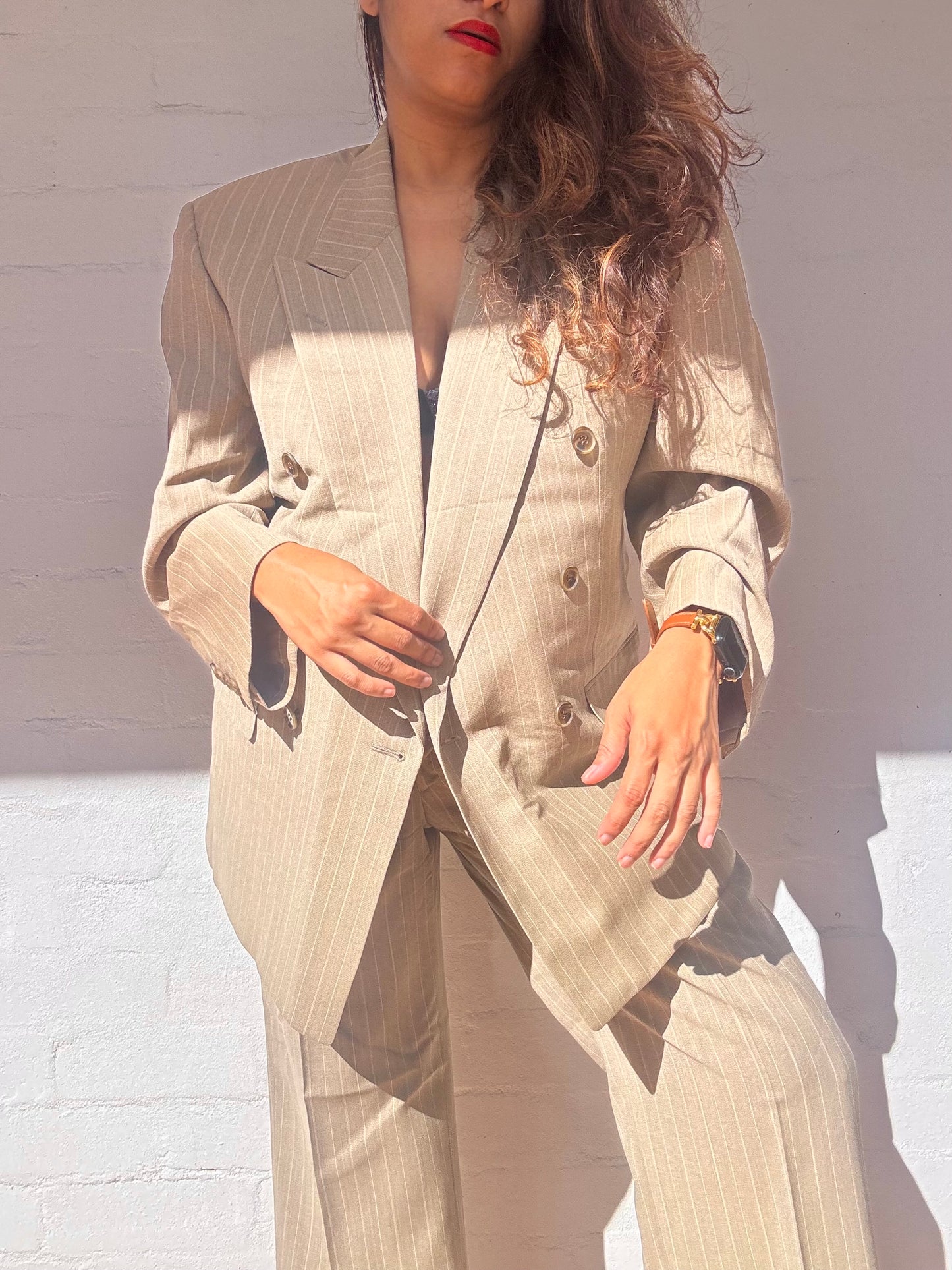 Vintage Christian Dior Double Breasted Wool Suit