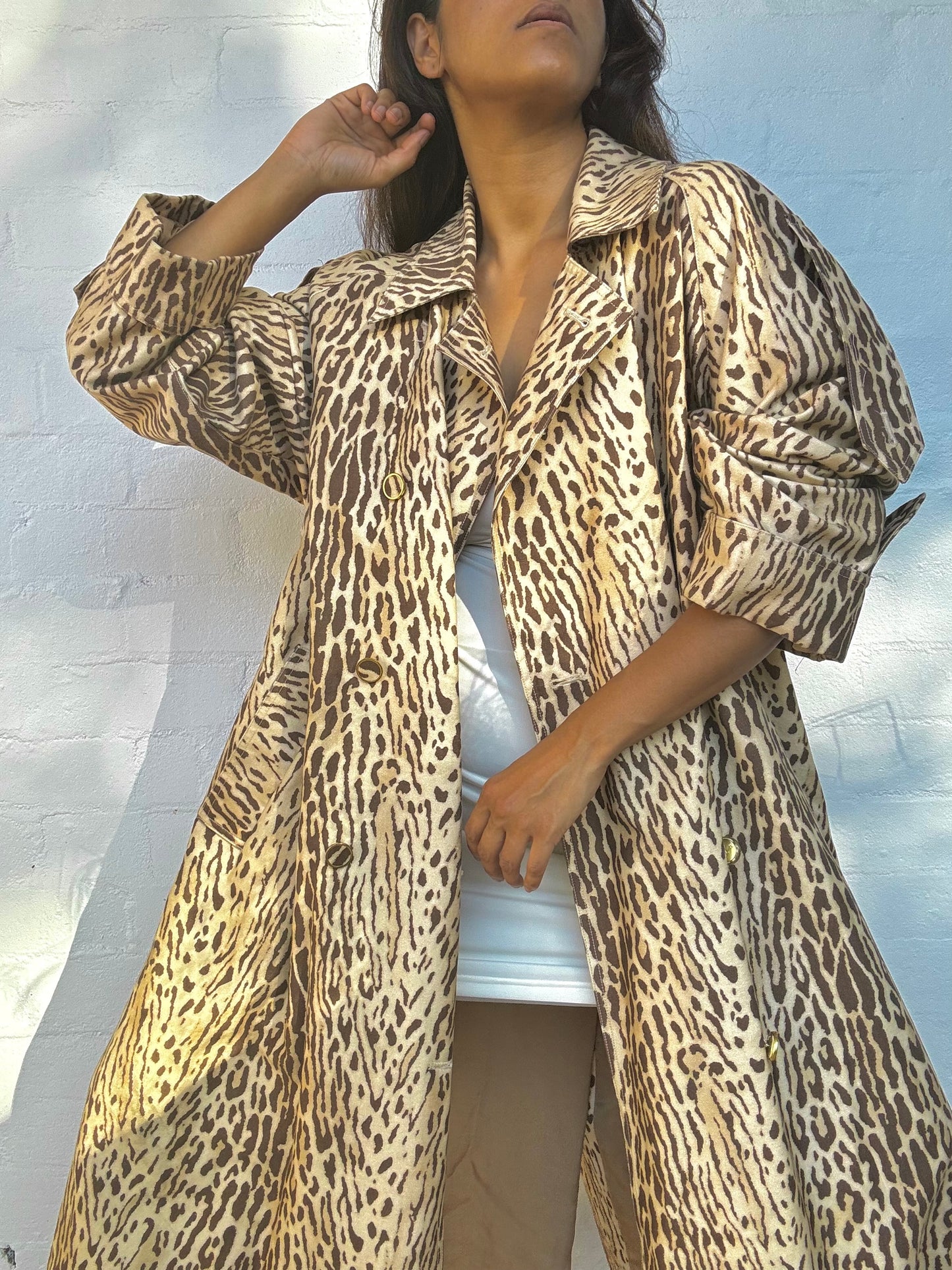 Zimmermann - Espionage leopard-print denim trench coat