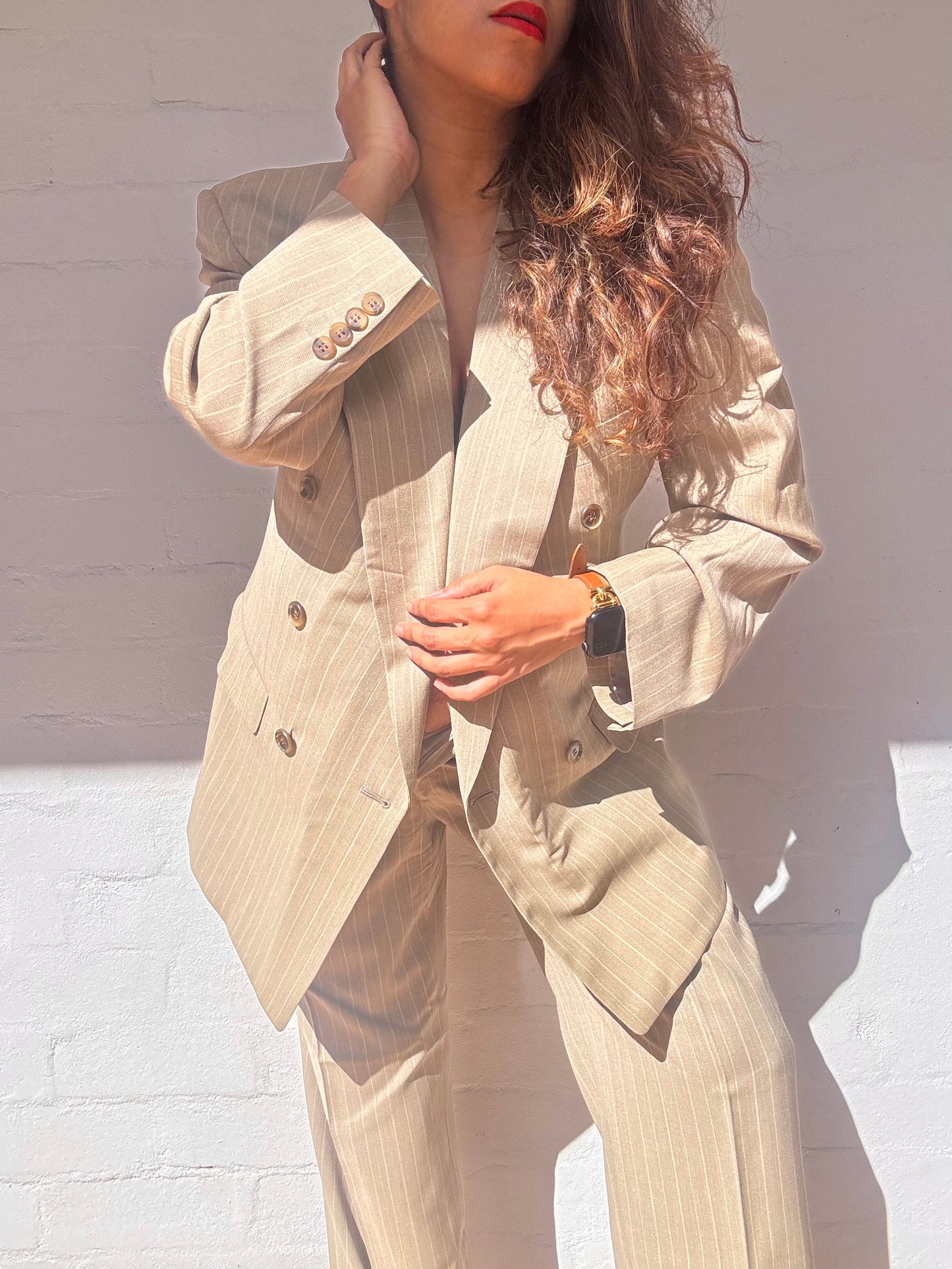 Vintage Christian Dior Double Breasted Wool Suit