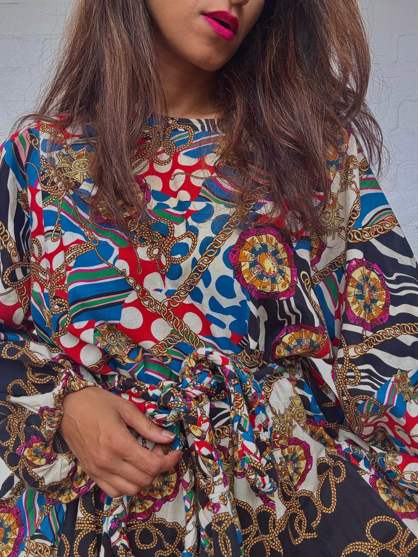 RHODE Caroline Chain Print Mini Dress