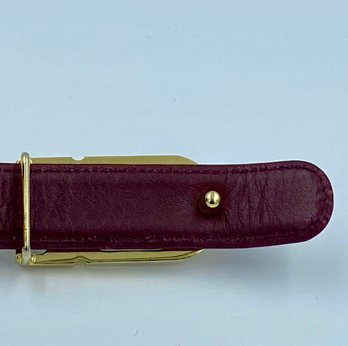 Vintage Christian Dior Bordeaux Leather Belt