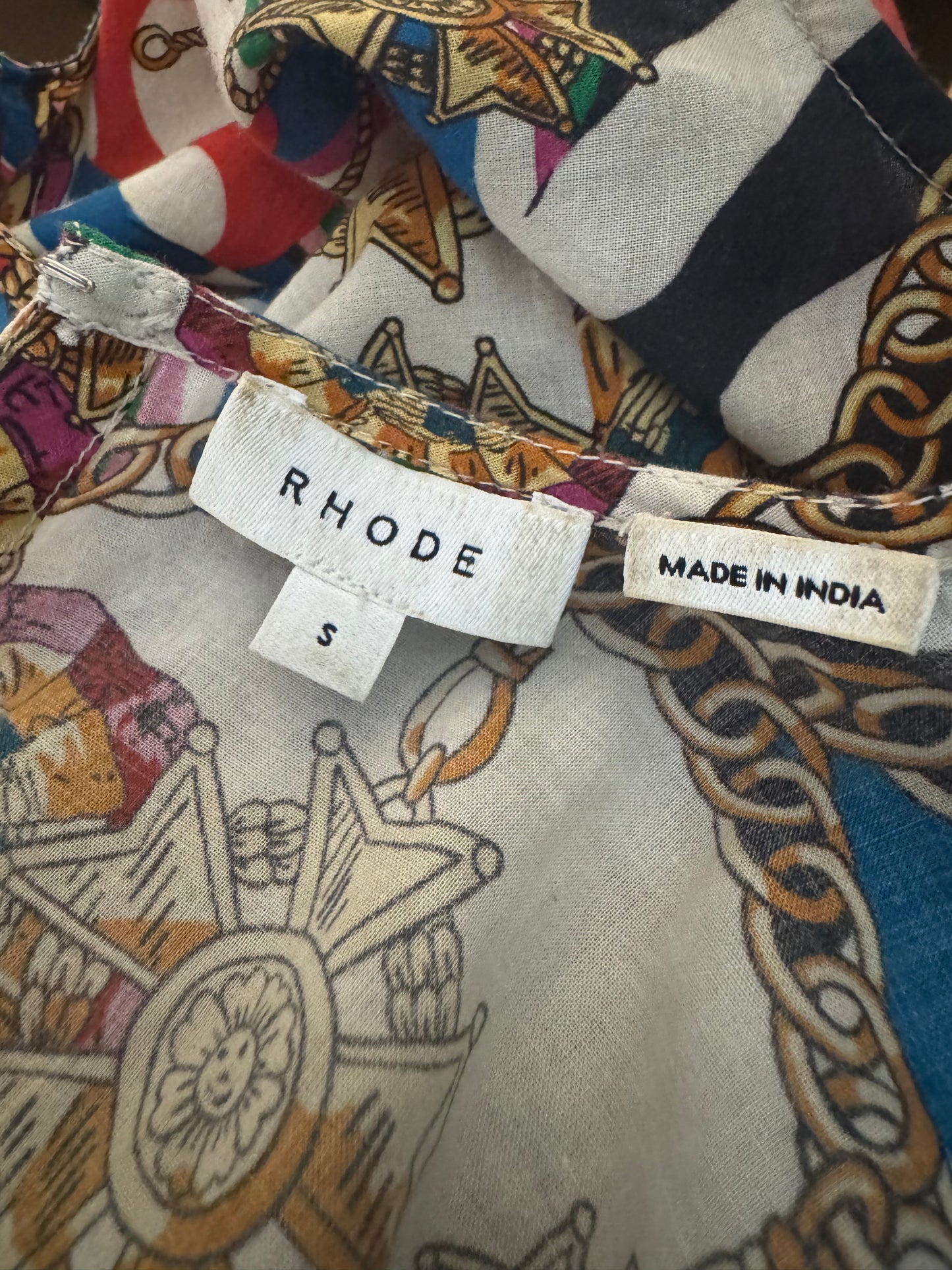 RHODE Caroline Chain Print Mini Dress