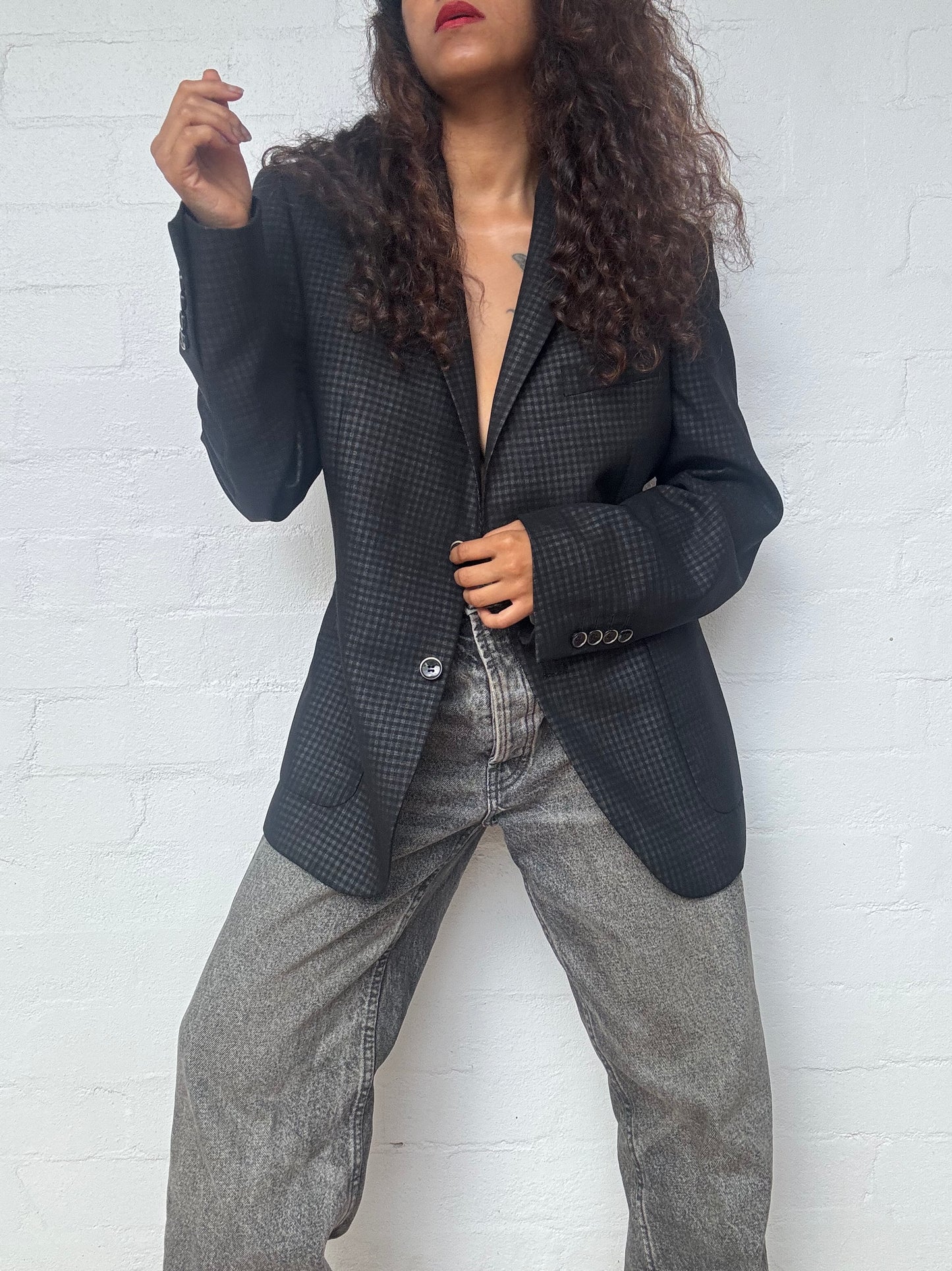 Balmain Check Blazer