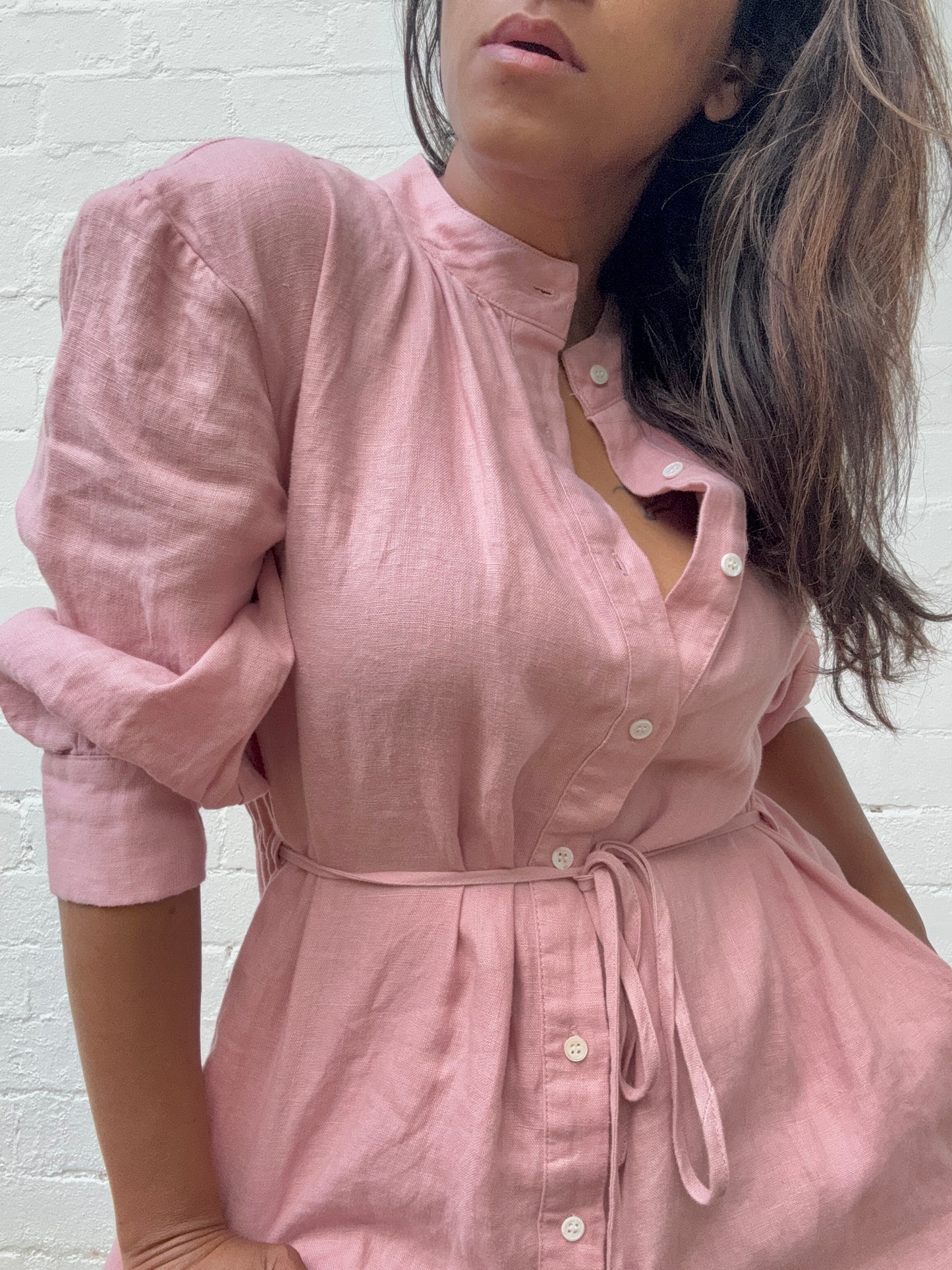 Avenue Linen Shirt Dress