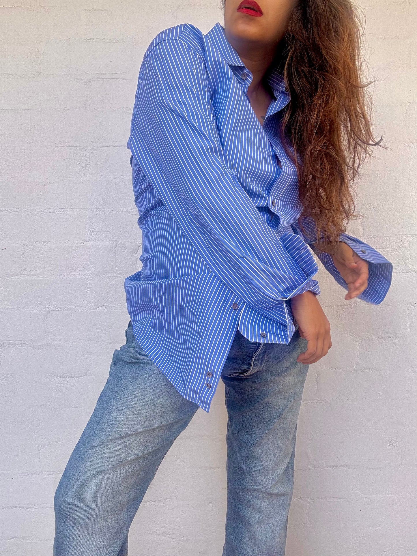 GUCCI Stripe Cotton Shirt - Blue