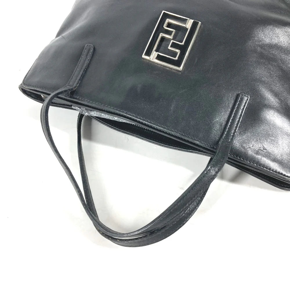FENDI Leather Tote Bag - Black