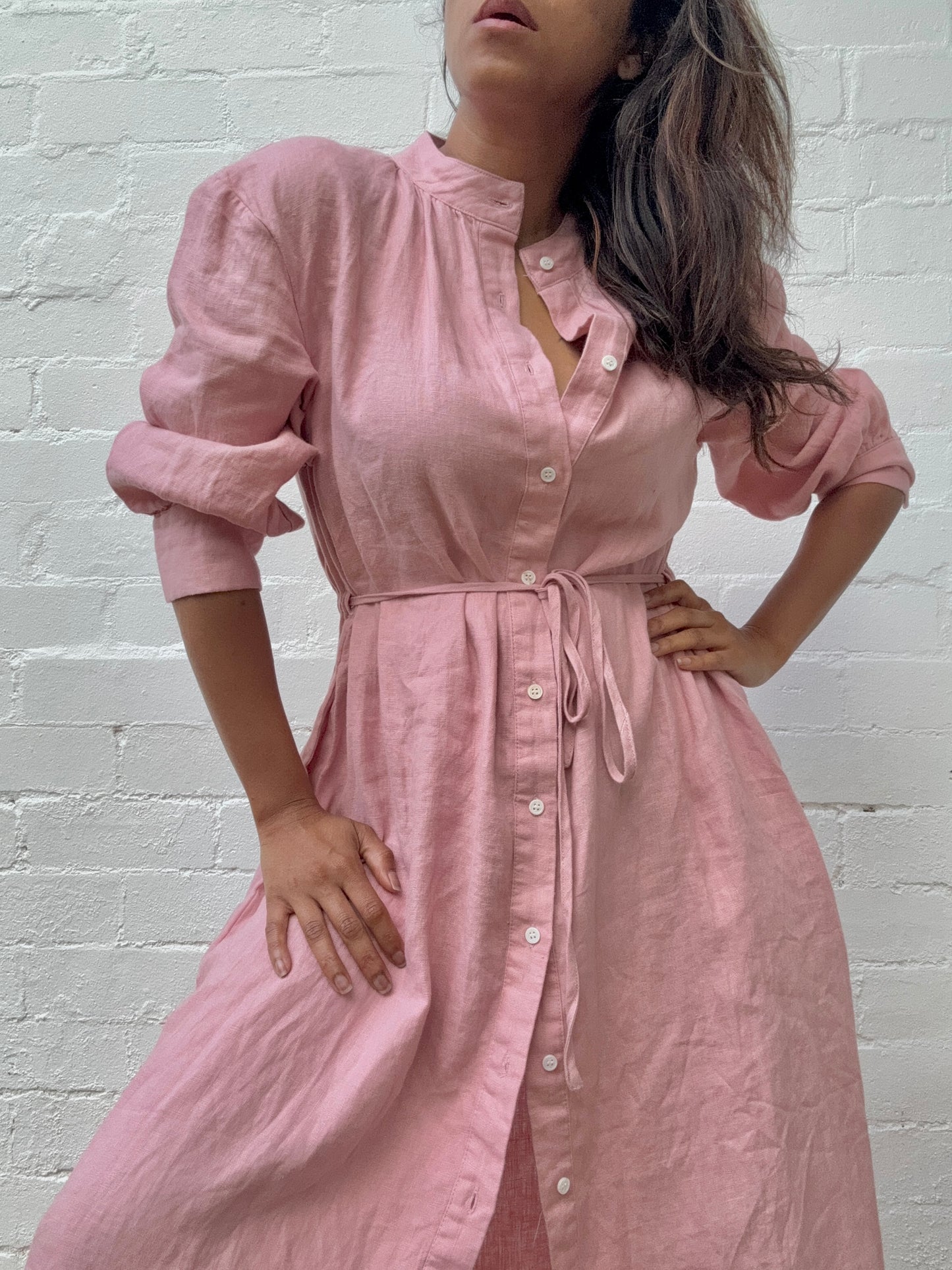 Avenue Linen Shirt Dress