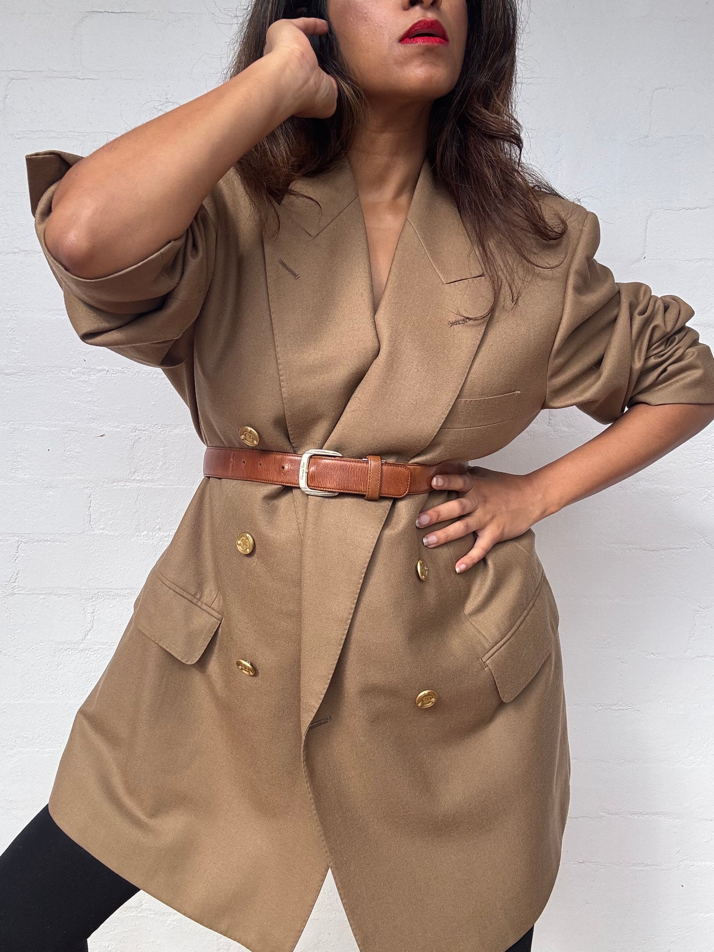Vintage Dior Wool Blazer - Khaki