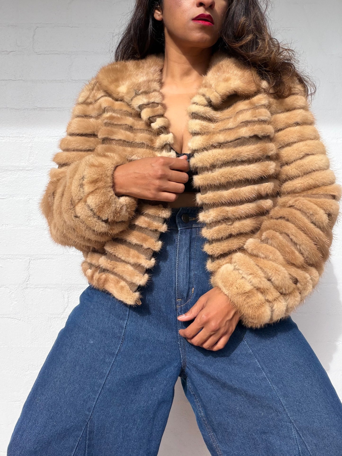 Vintage Cropped Mink Fur Coat