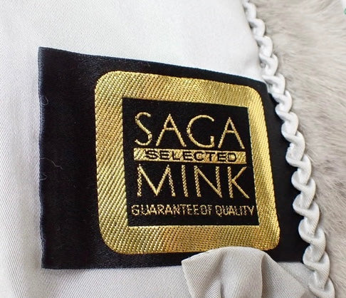 Vintage Saga Mink Sapphire Mink Herringbone fur coat