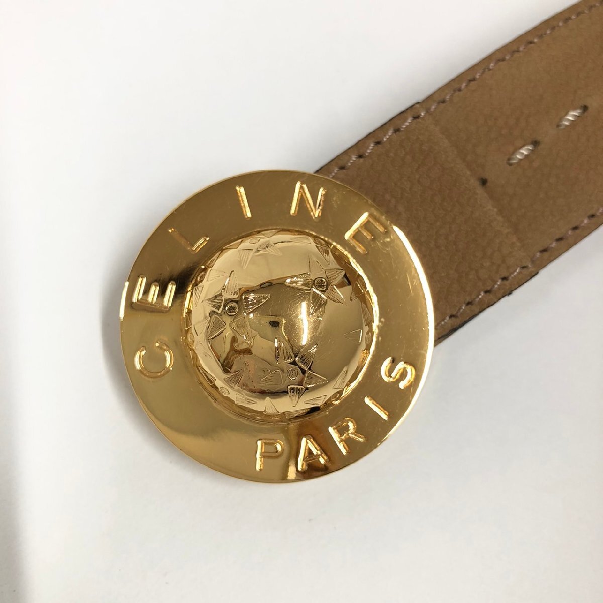 Rare CELINE Star Ball Buckle Belt
