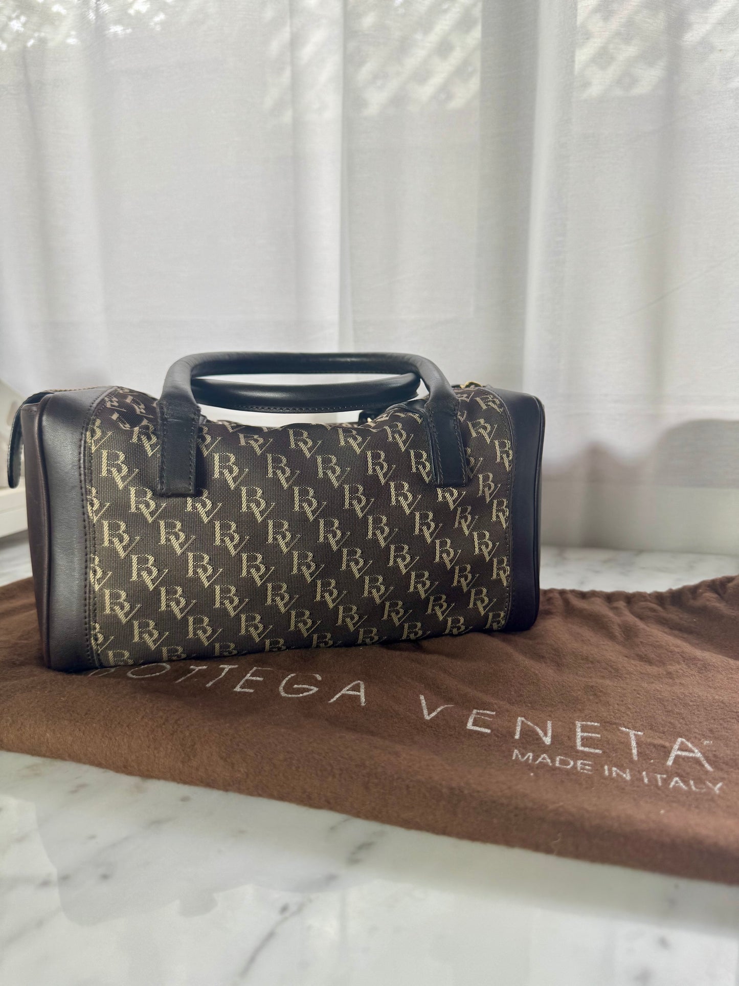 Bottega Veneta Brown Signature Boston Bag