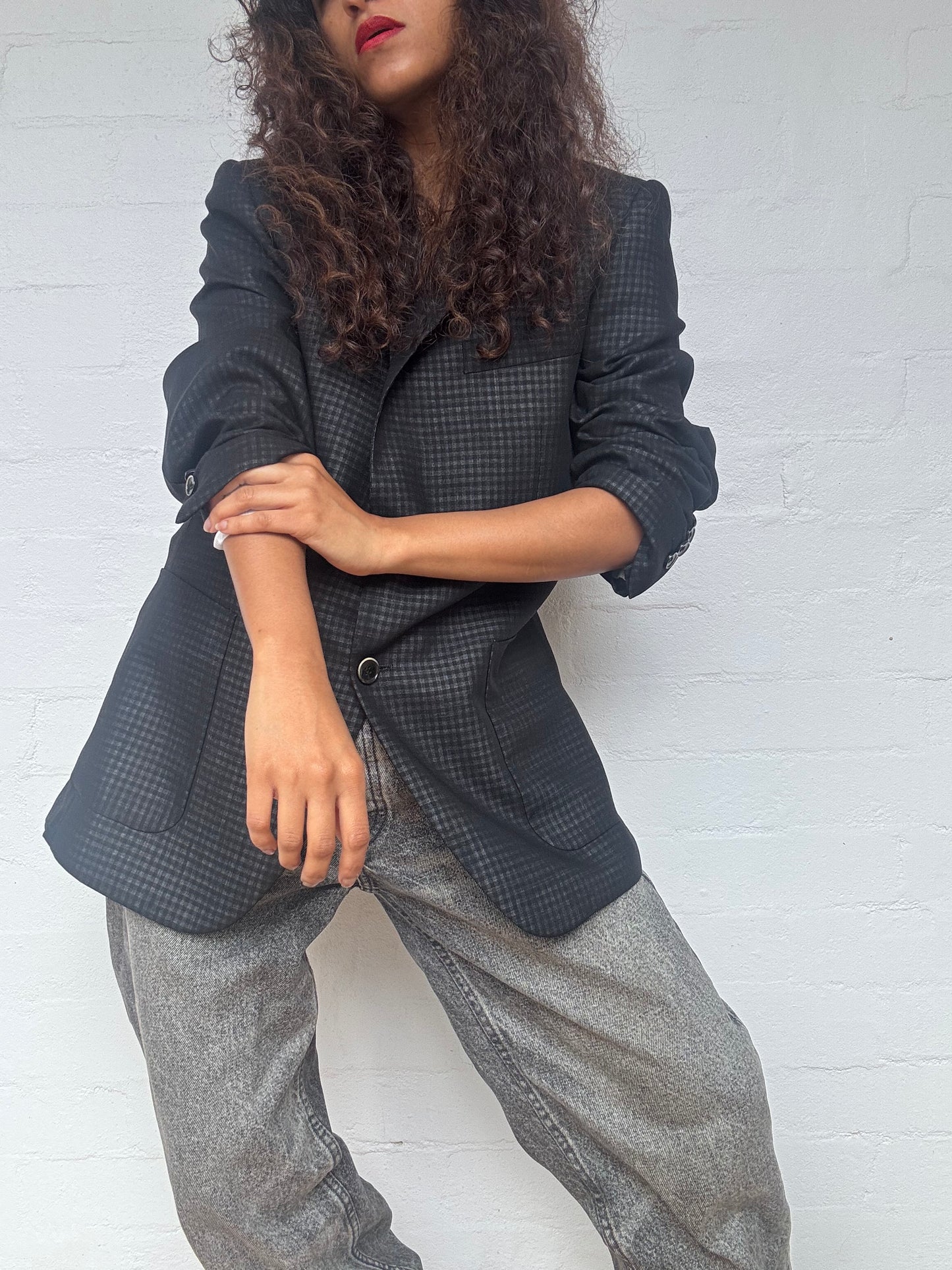 Balmain Check Blazer