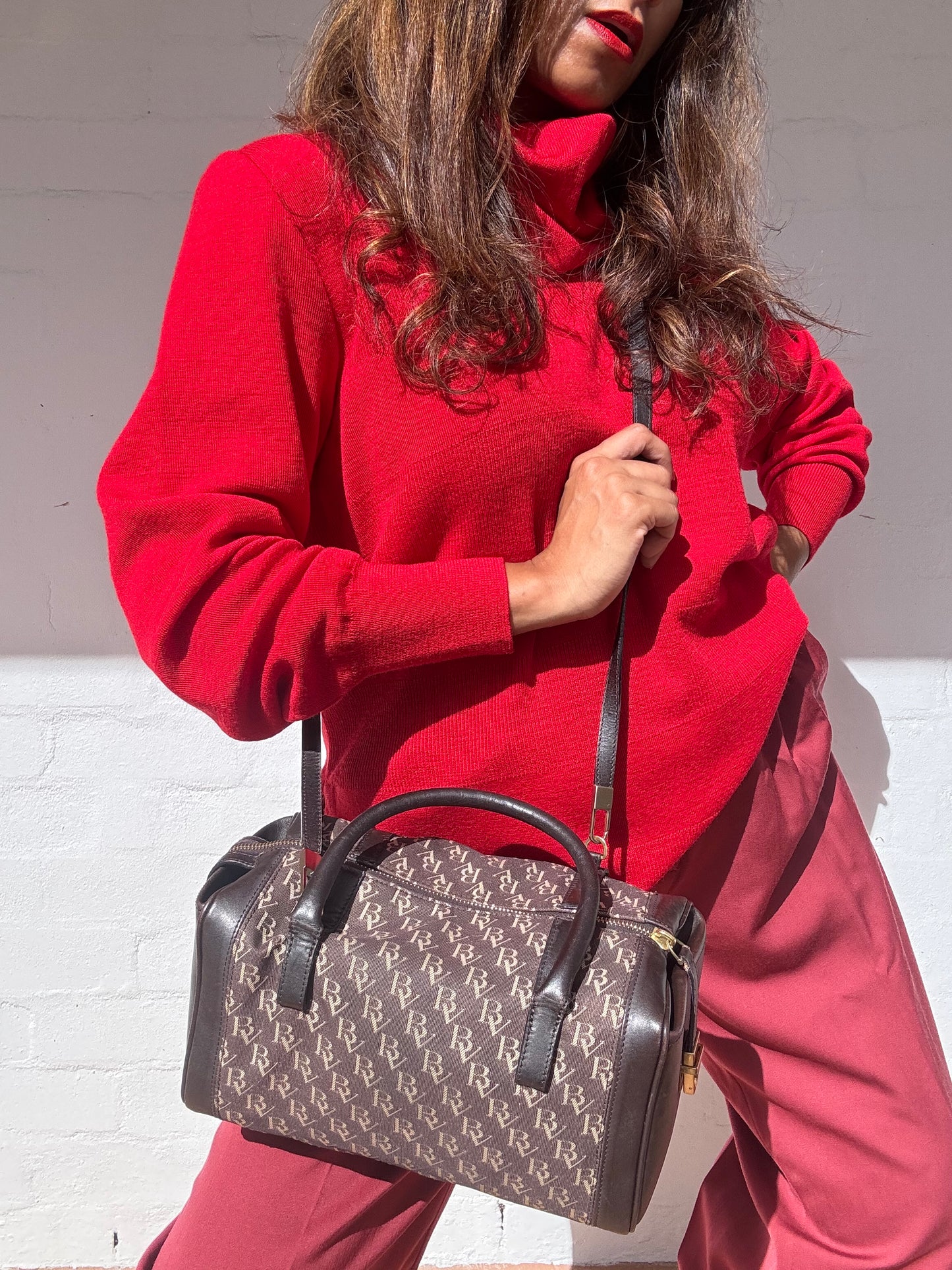 Bottega Veneta Brown Signature Boston Bag